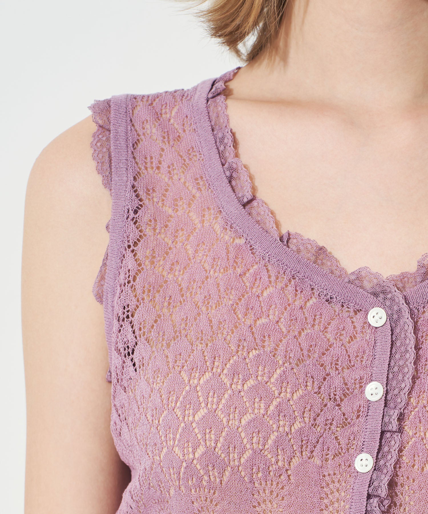 シアーアイレットMIXニット