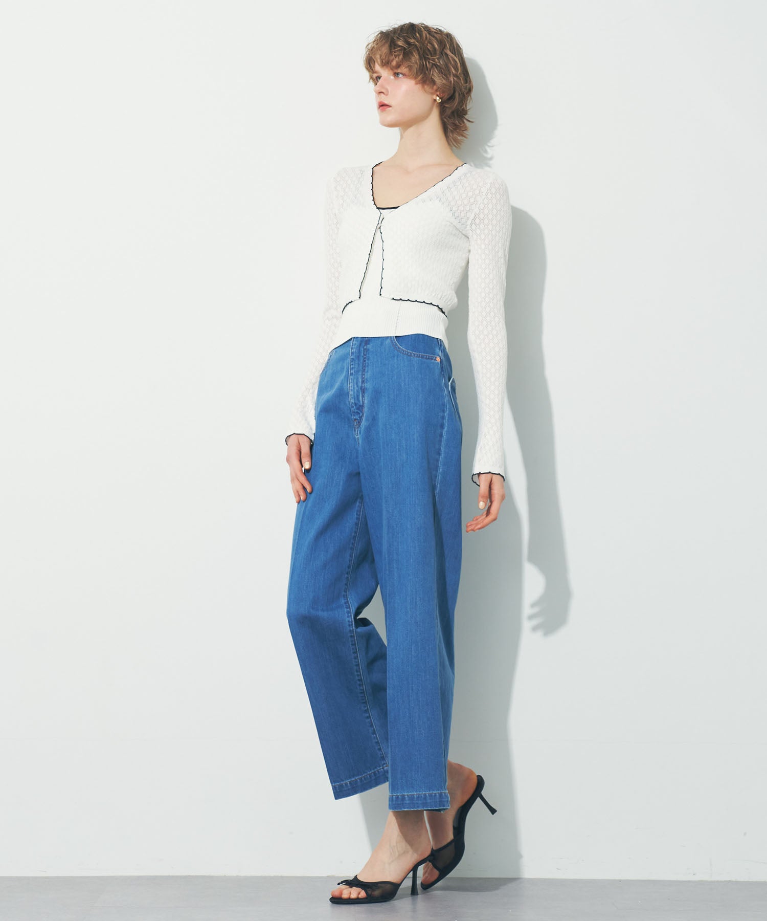 キャミセットアイレットカーディガン