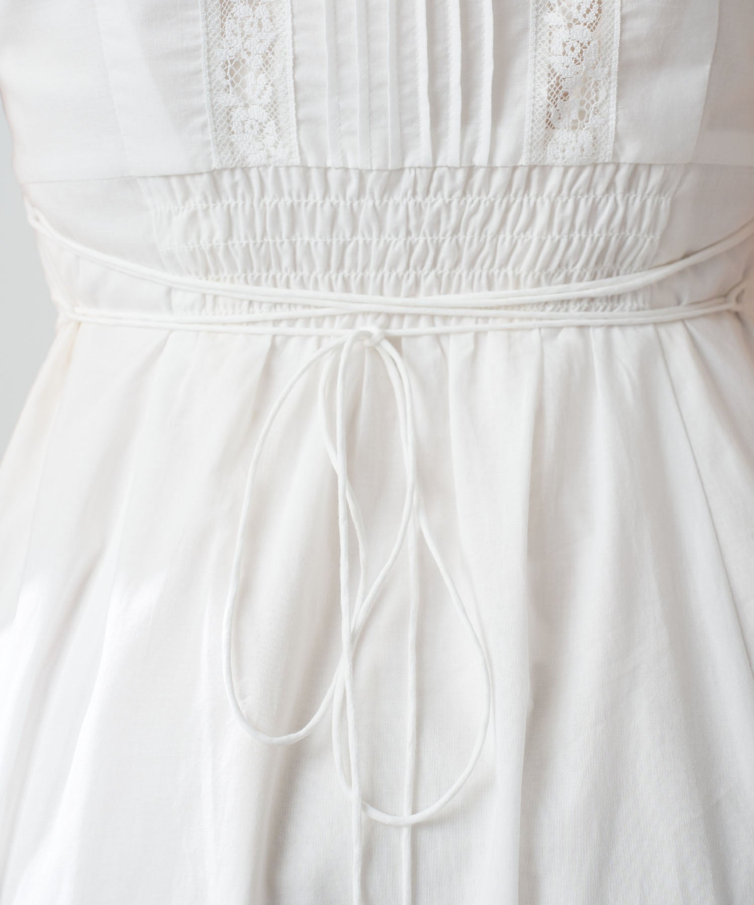 レースミックスフレアワンピース