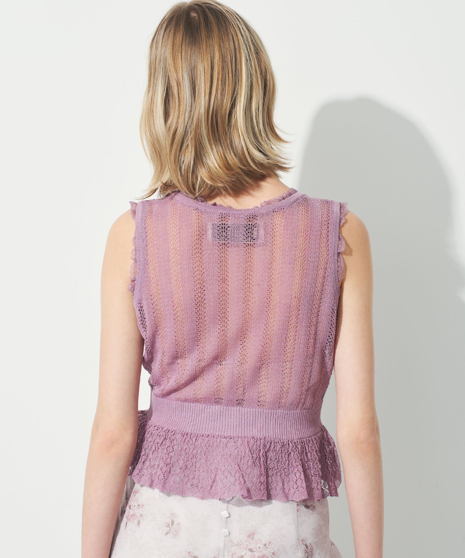 シアーアイレットMIXニット