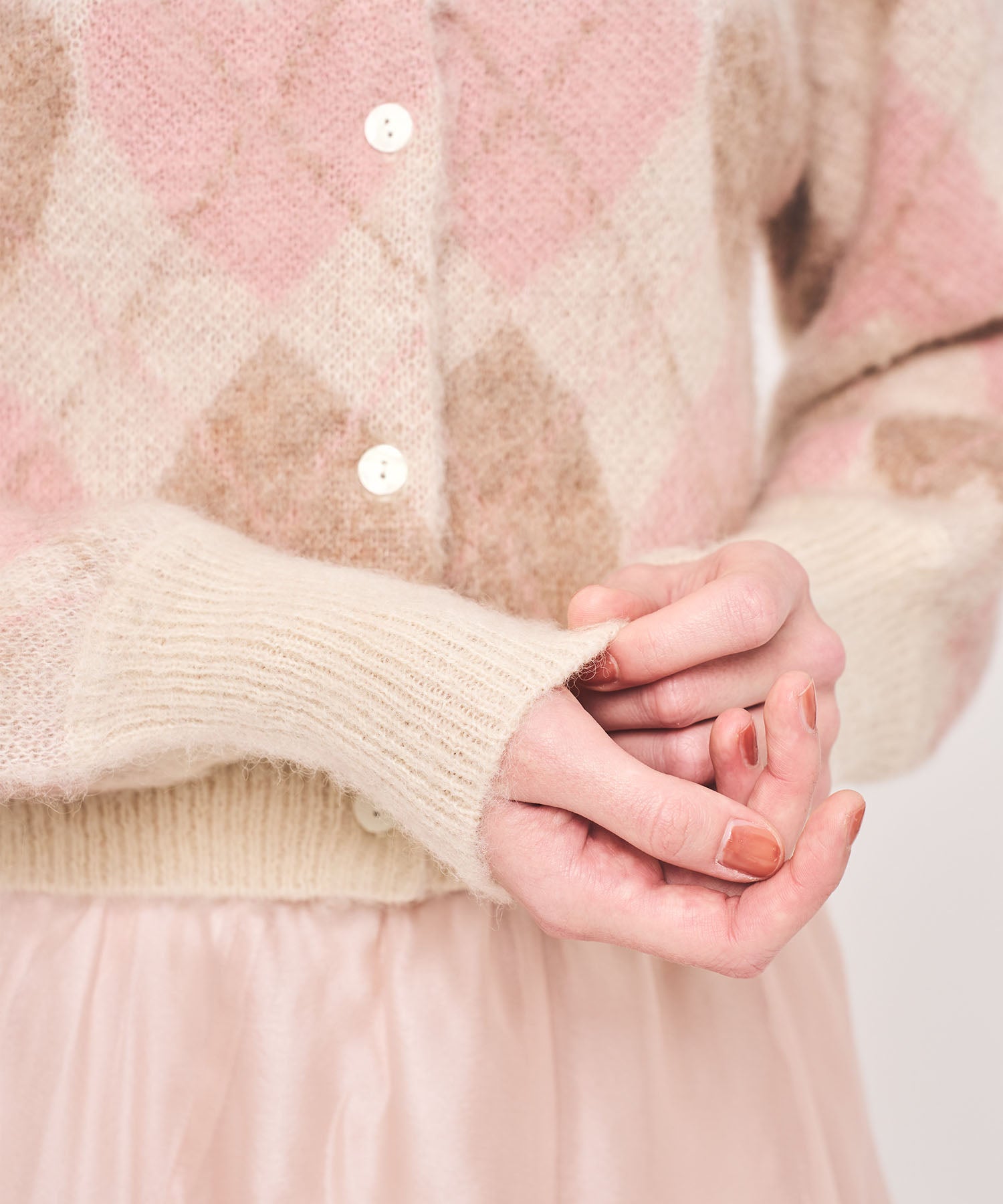 ハートアーガイルカーディガン