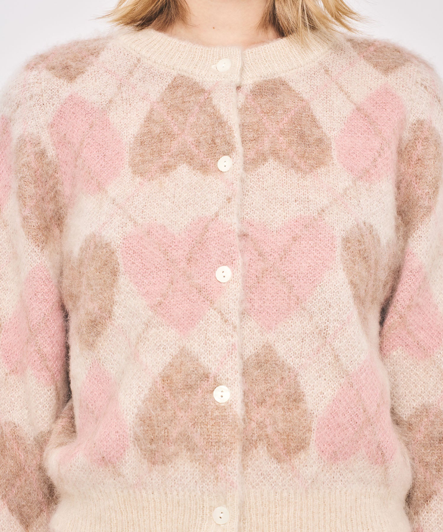 ハートアーガイルカーディガン