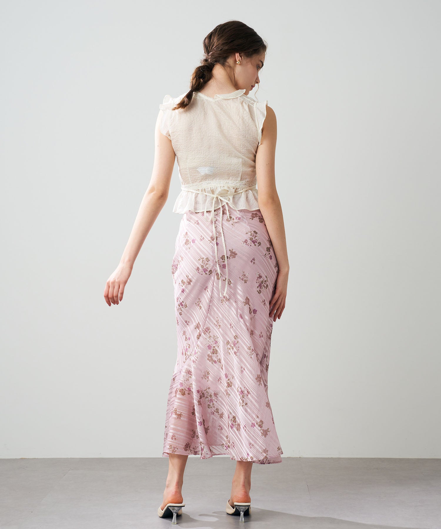 【預訂】亮片條紋花束裙