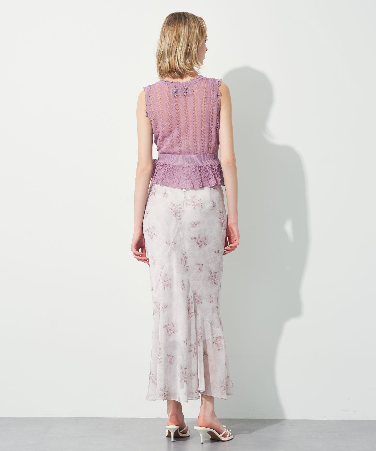 シアーアイレットMIXニット