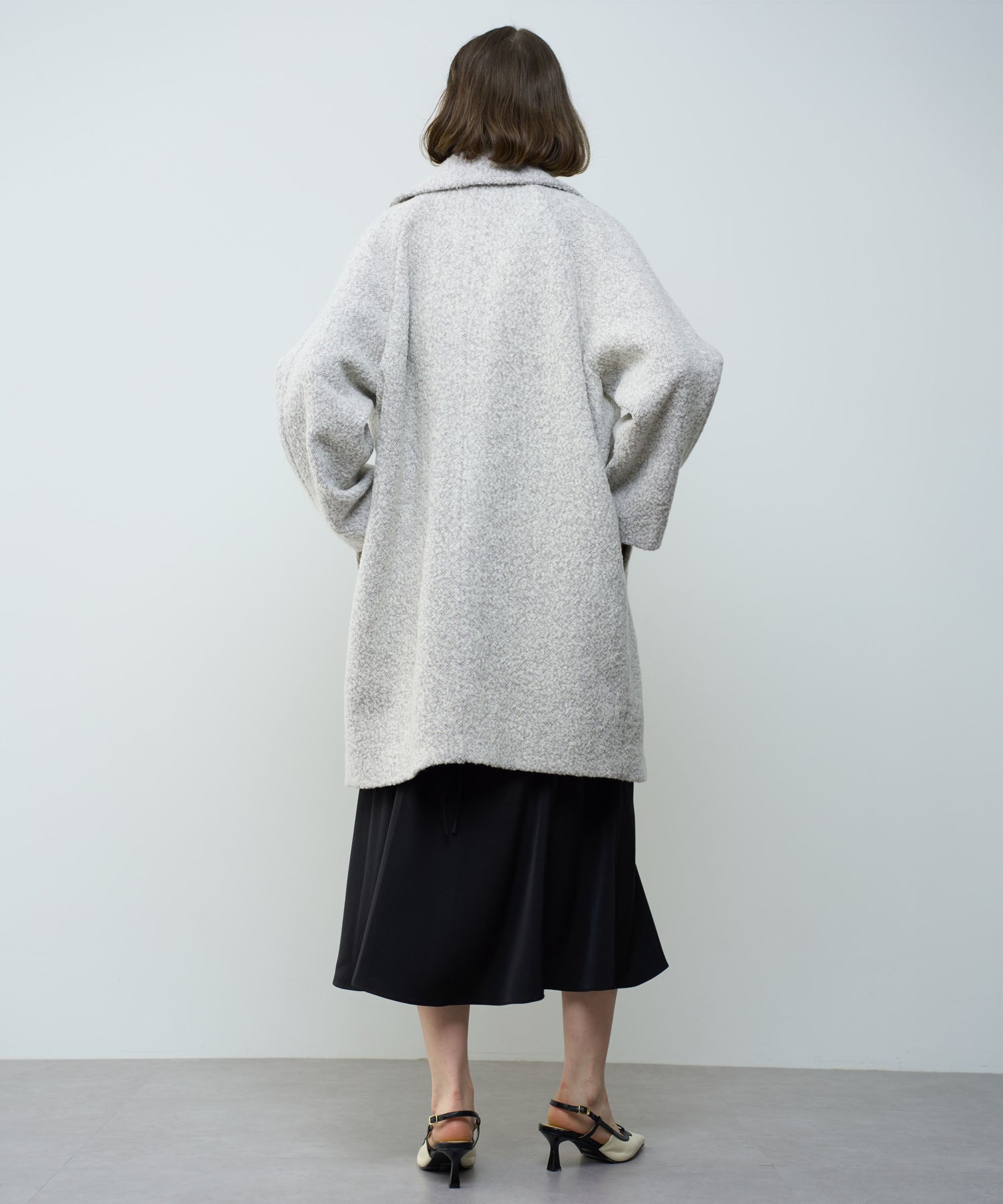 人字紋 W 扣款大衣