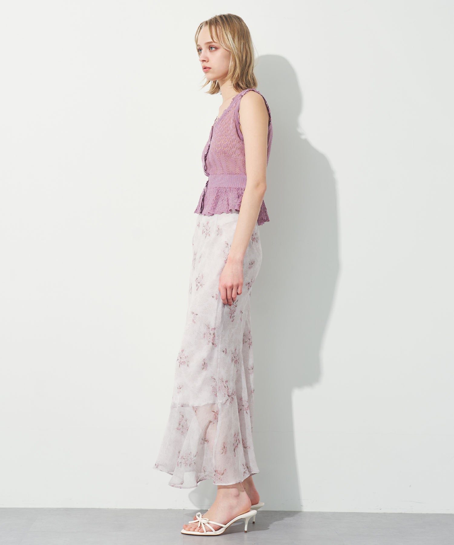 シアーアイレットMIXニット