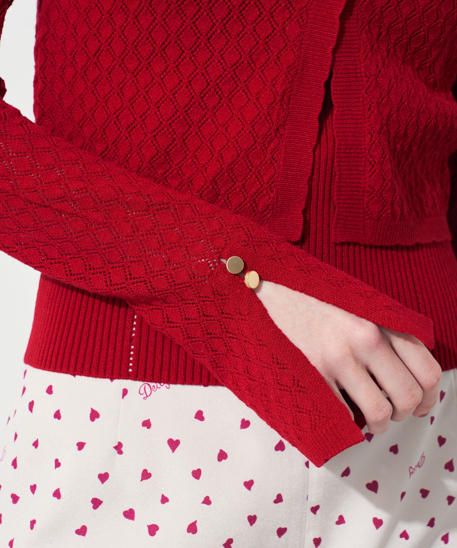 キャミセットアイレットカーディガン