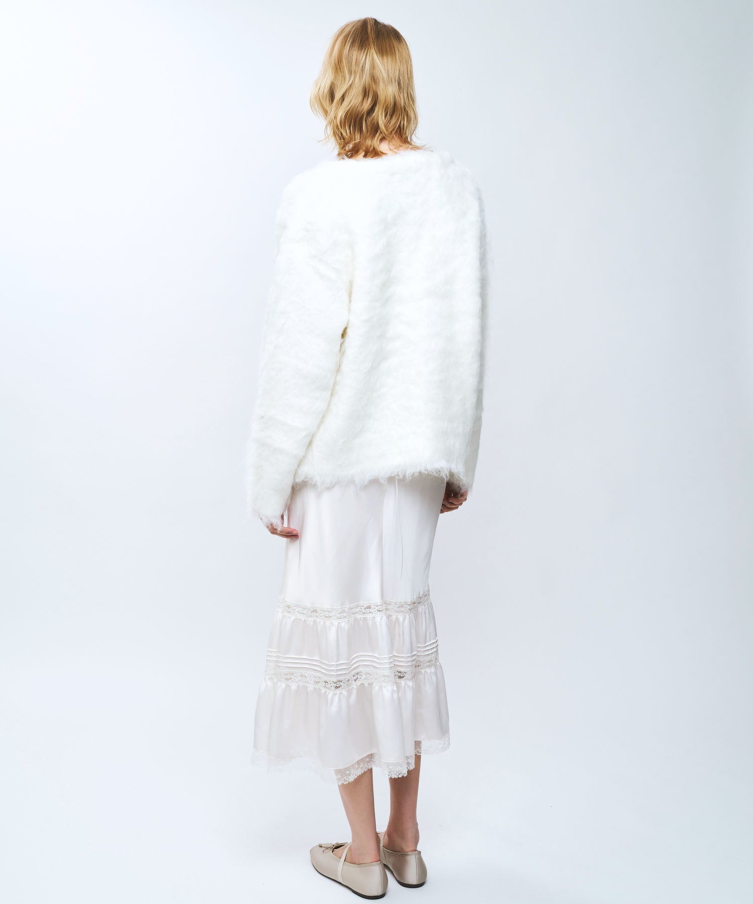 ブラッシュドシャギーカーディガン