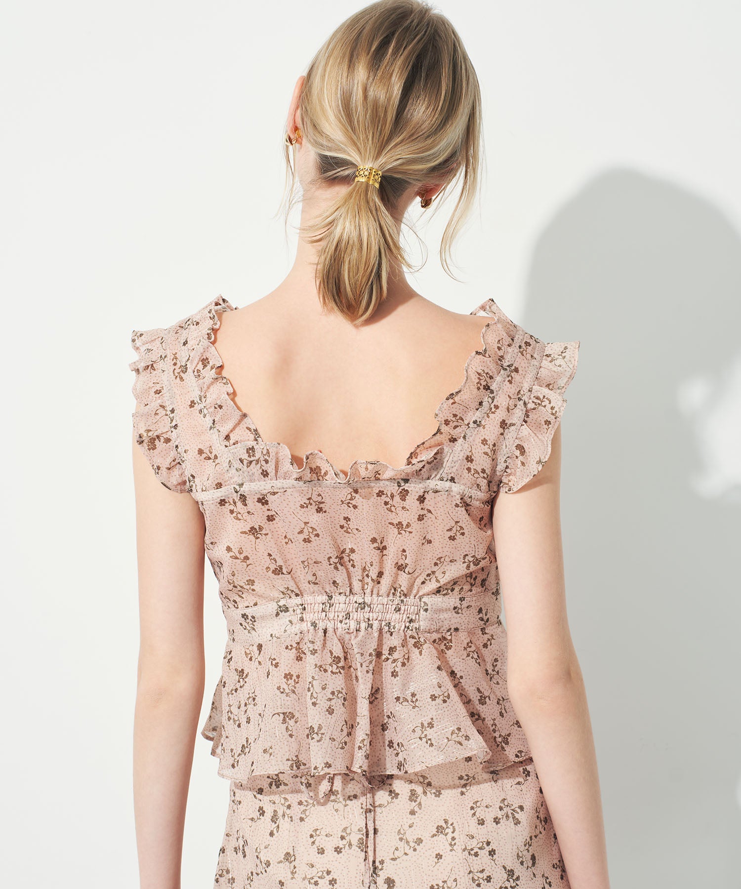 ラメドットフルールブラウス