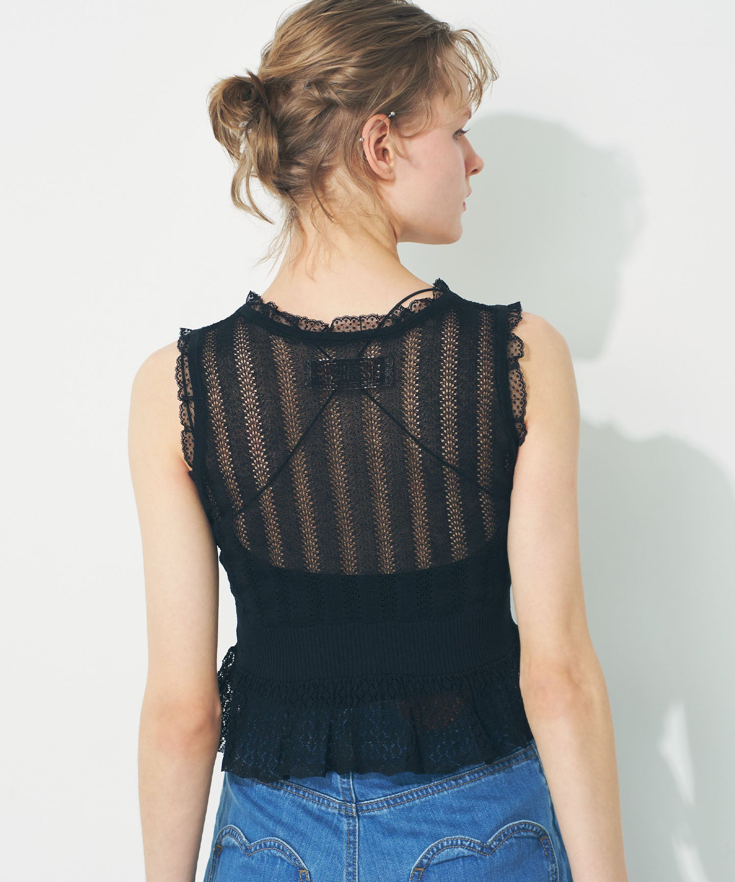 シアーアイレットMIXニット