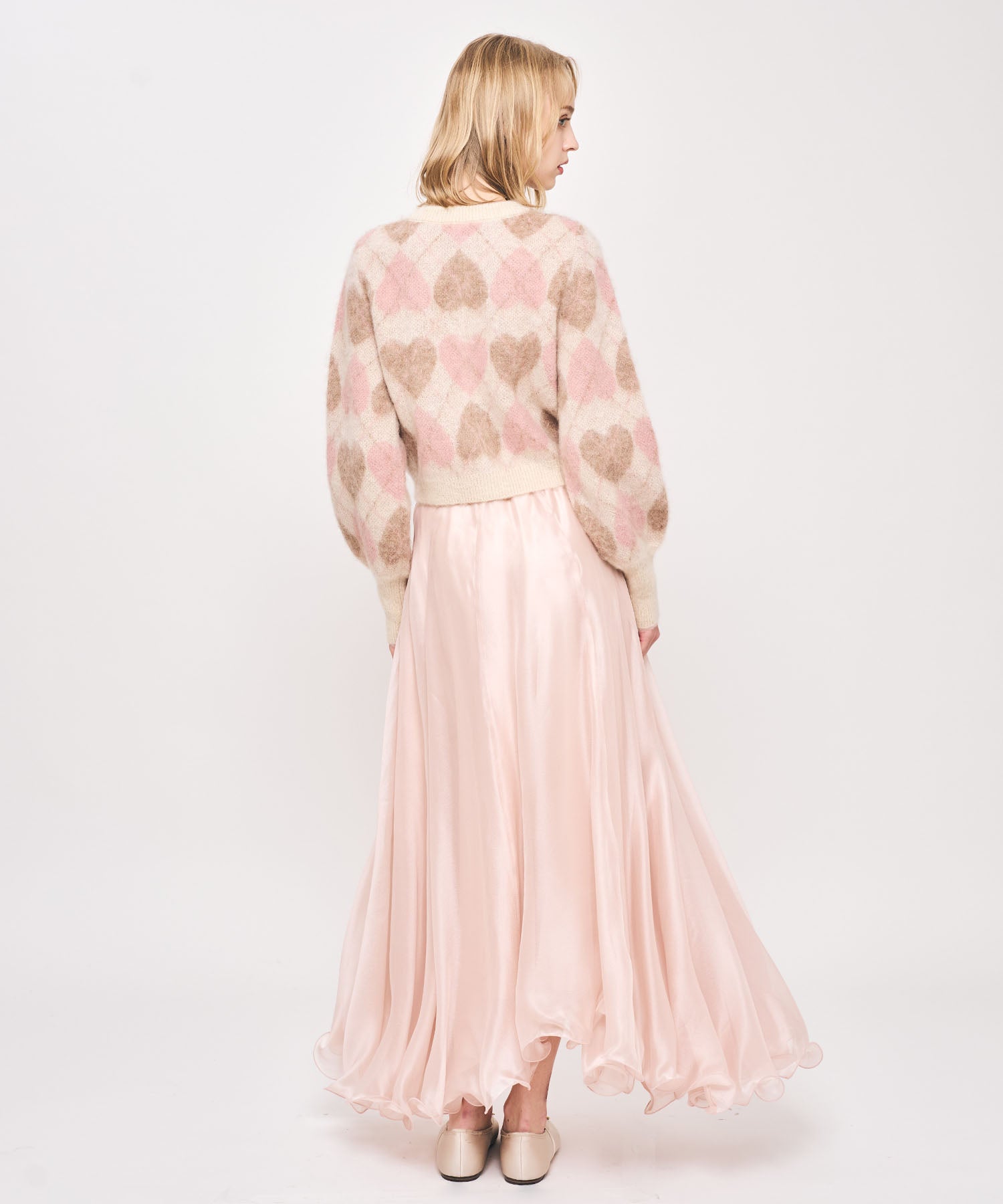 ハートアーガイルカーディガン