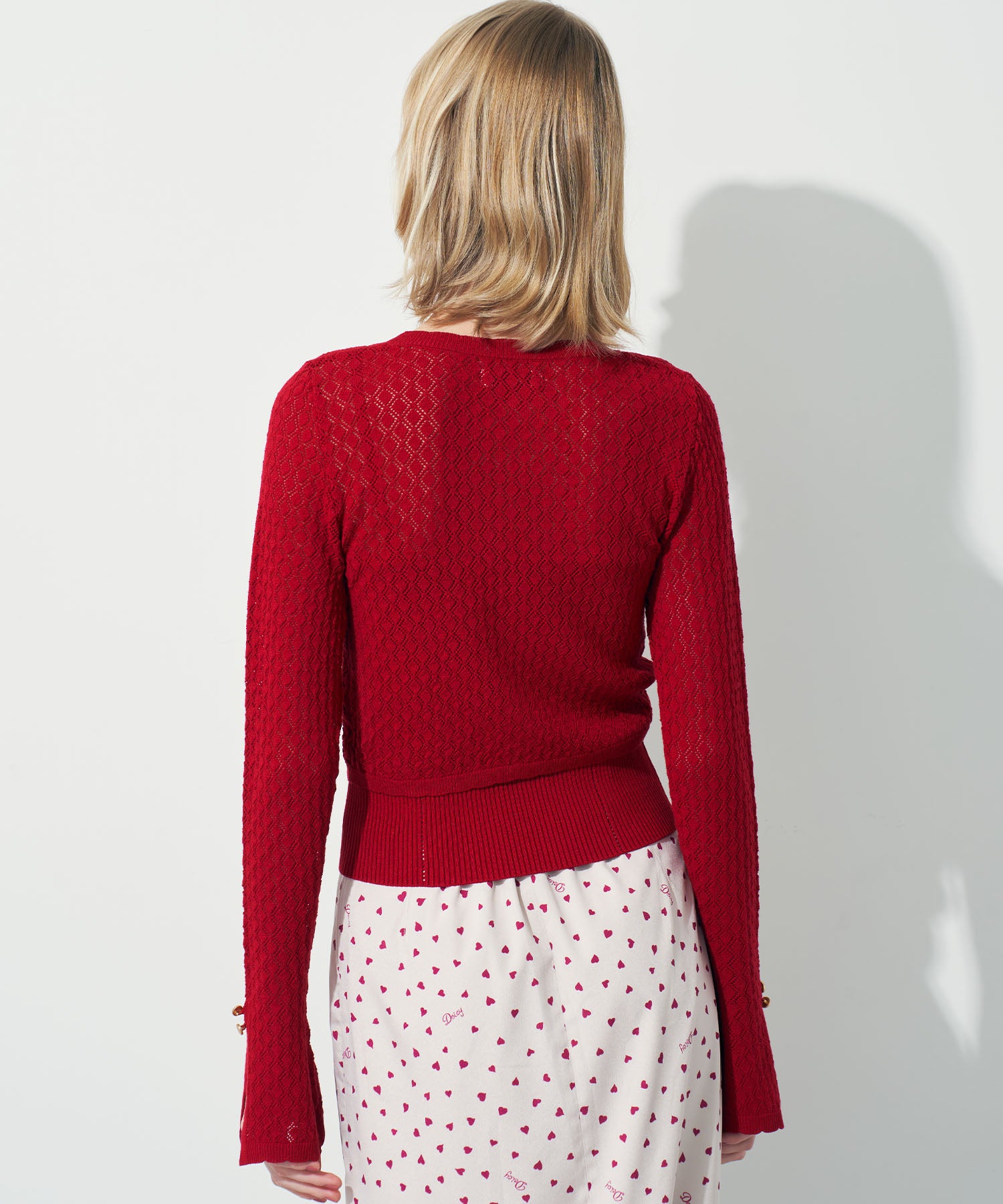 キャミセットアイレットカーディガン