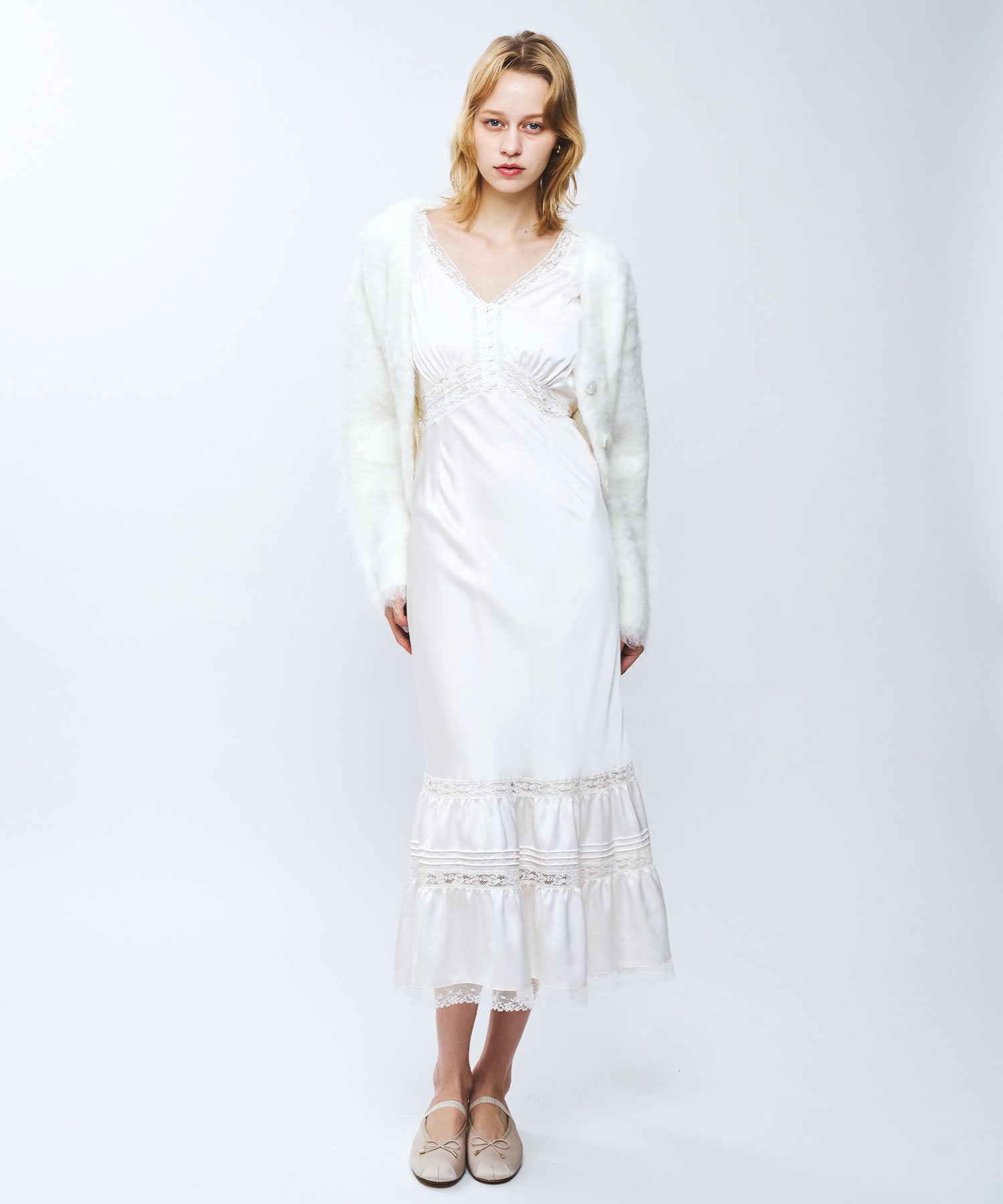 ブラッシュドシャギーカーディガン