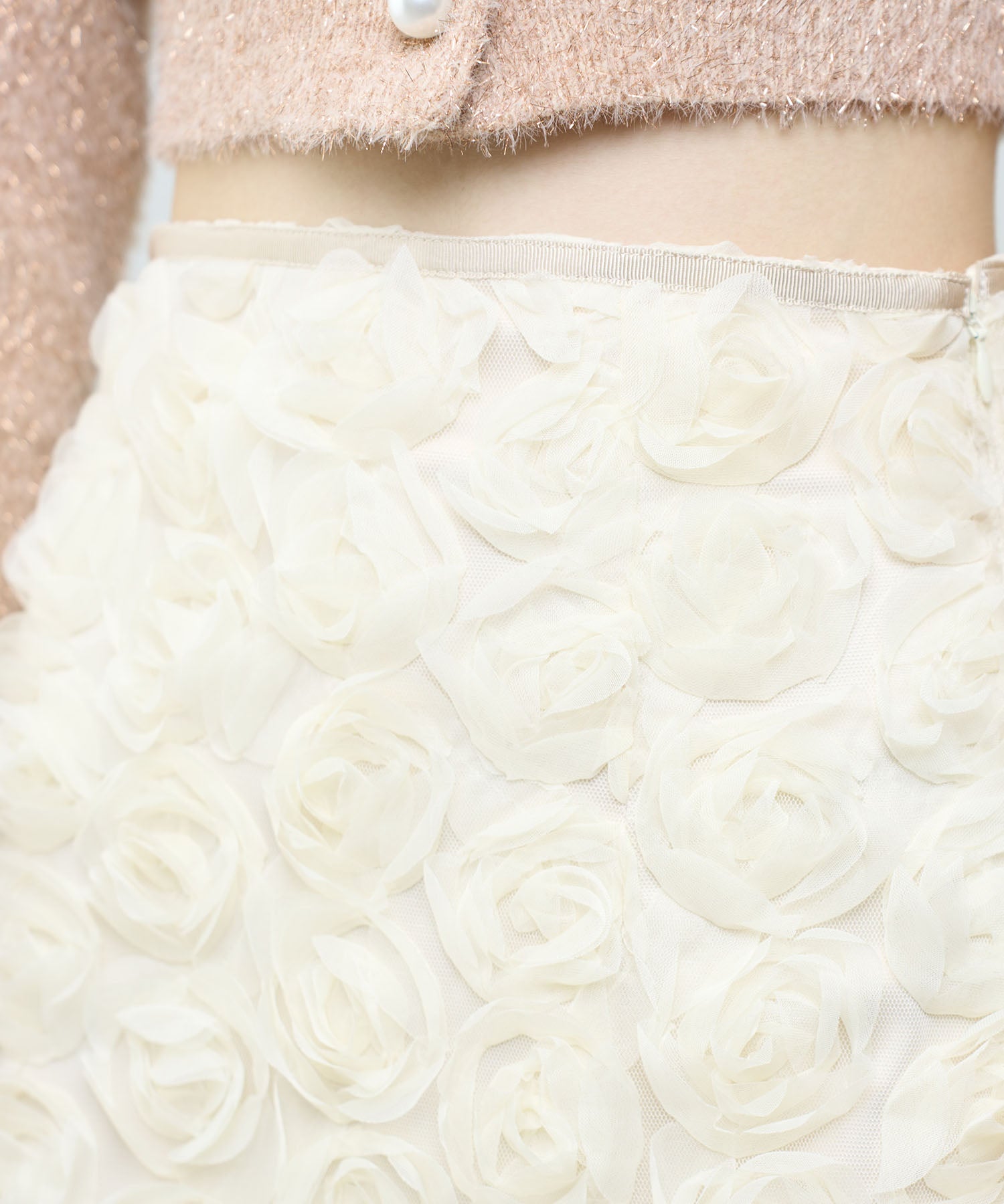 刺繡蕾絲半身裙