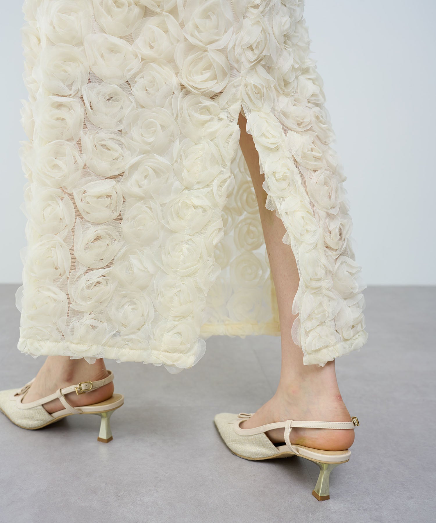 刺繡蕾絲半身裙