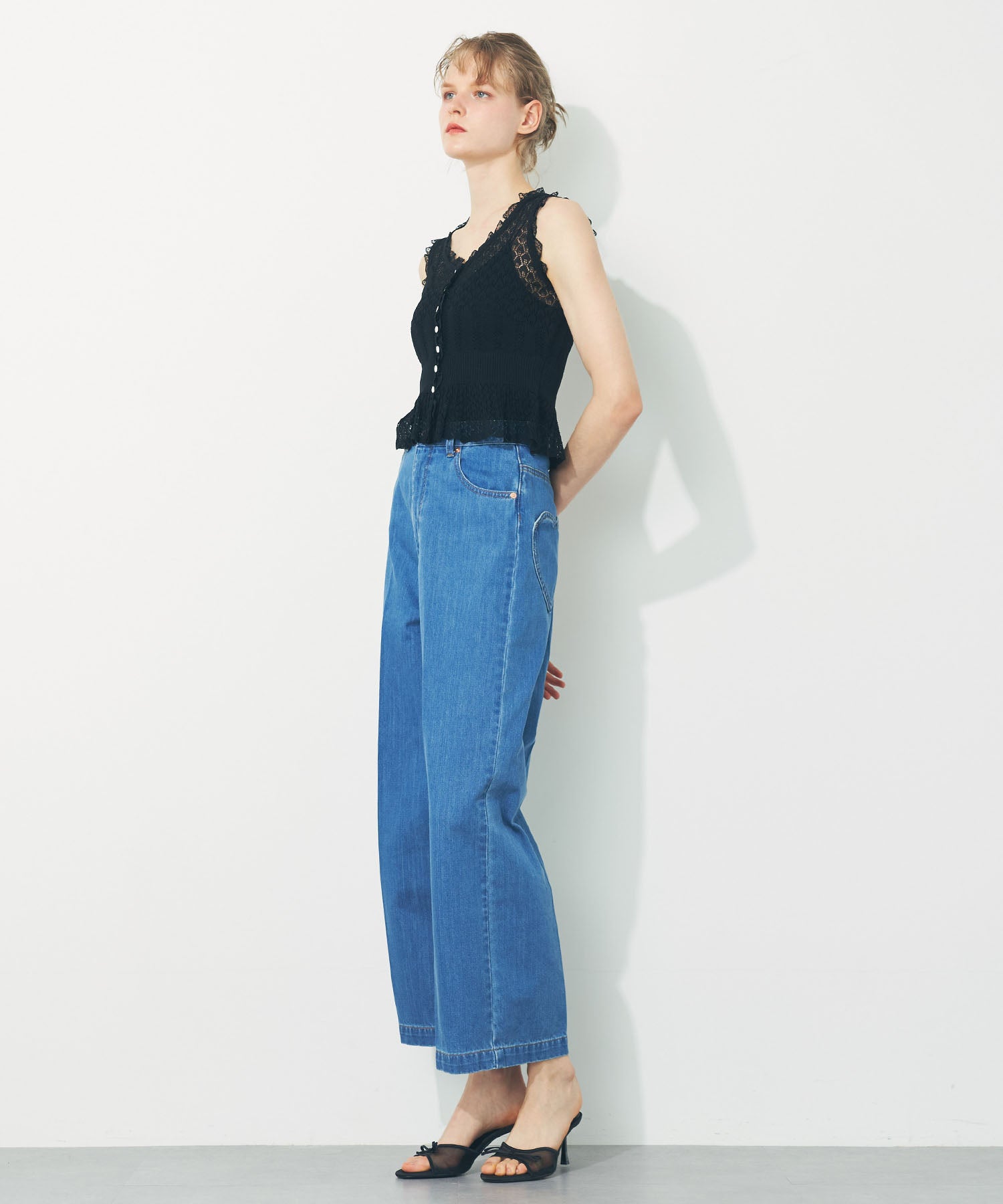 シアーアイレットMIXニット