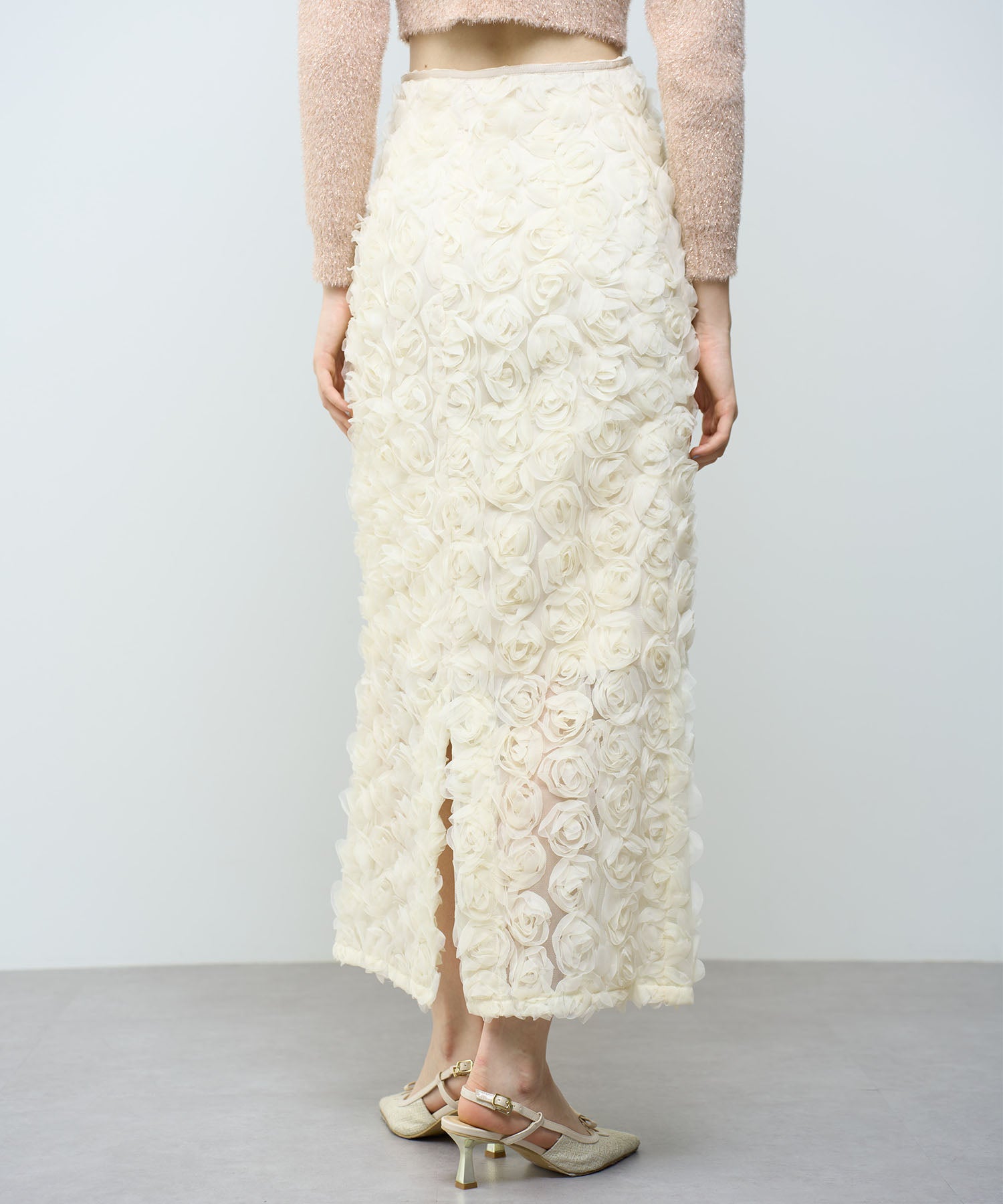 刺繡蕾絲半身裙