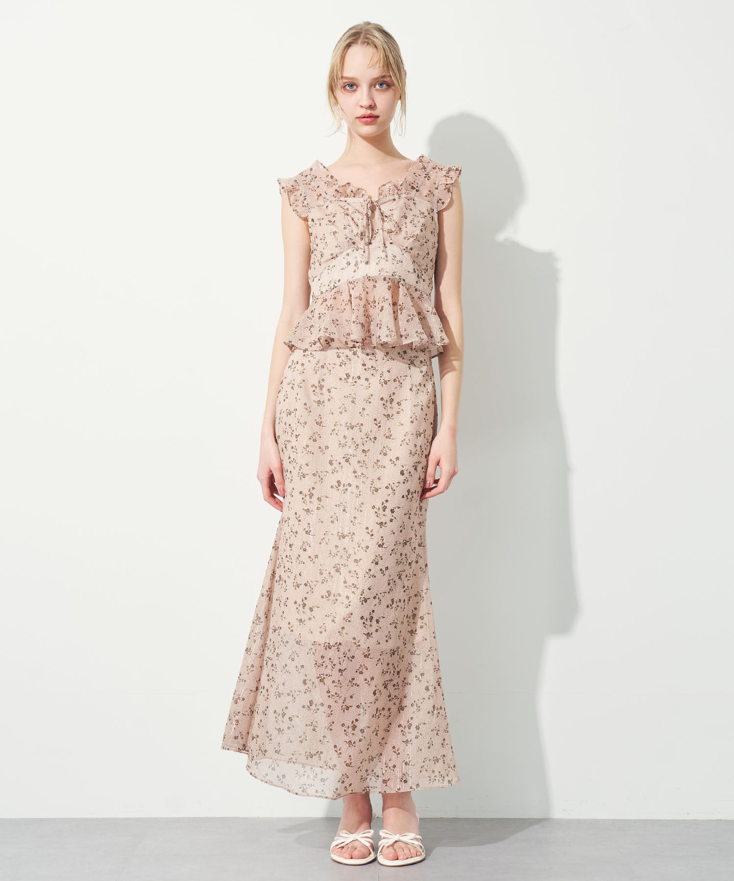 ラメドットフルールブラウス