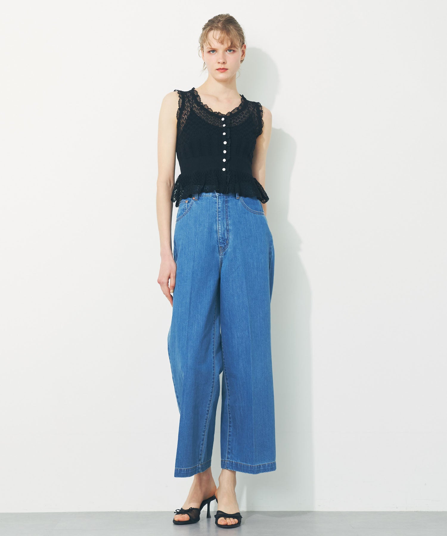 シアーアイレットMIXニット