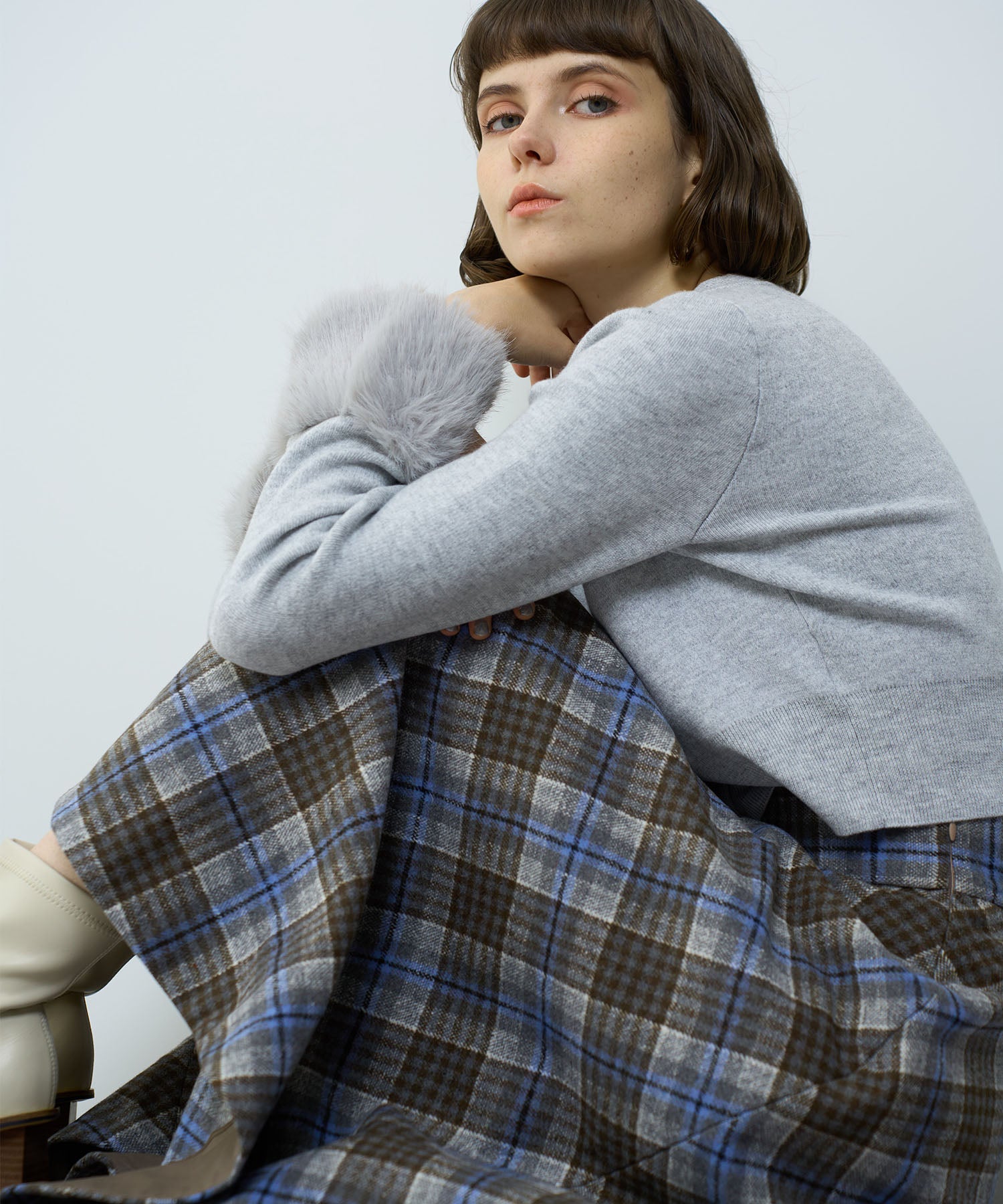Check flare skirt
