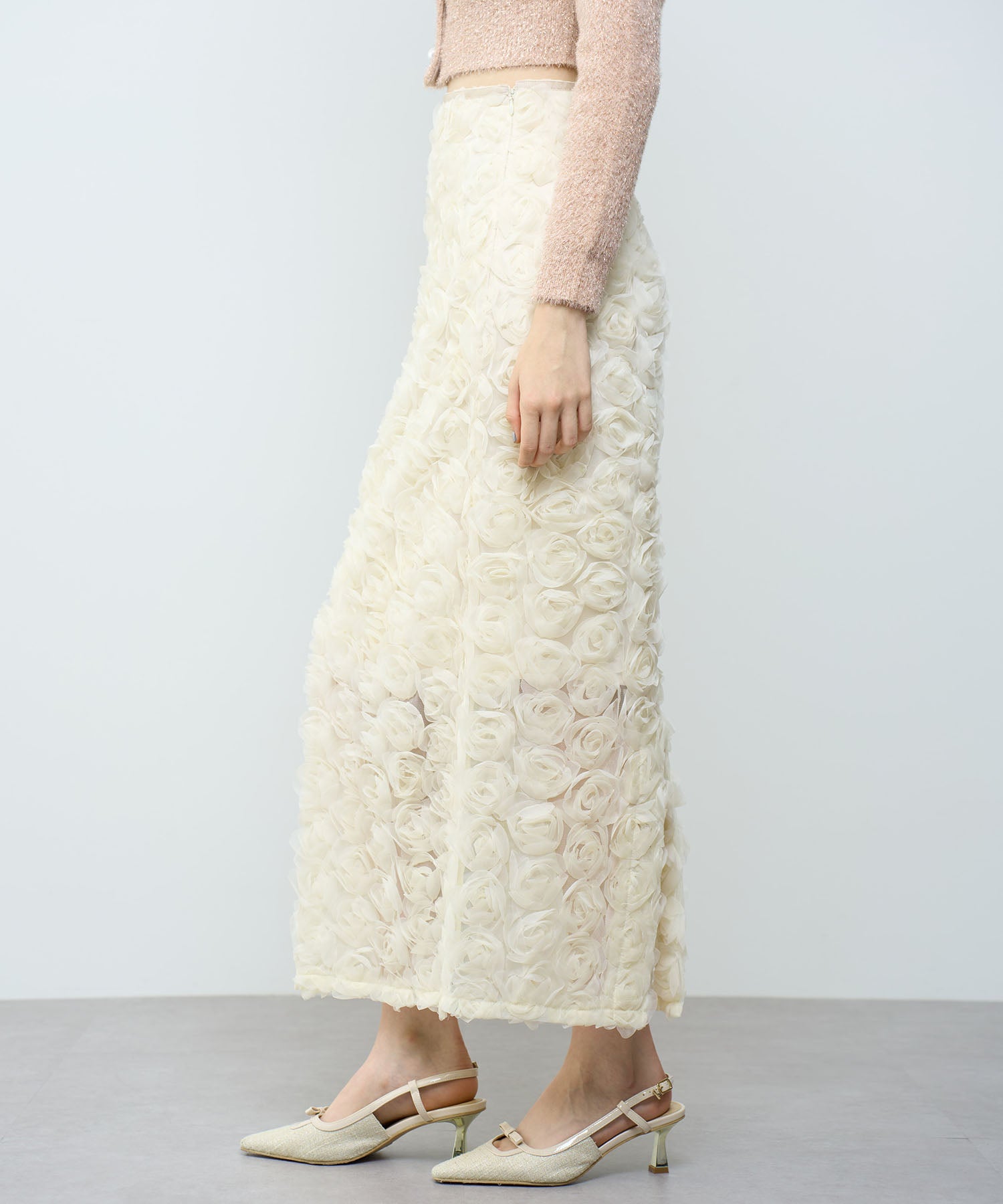 刺繡蕾絲半身裙