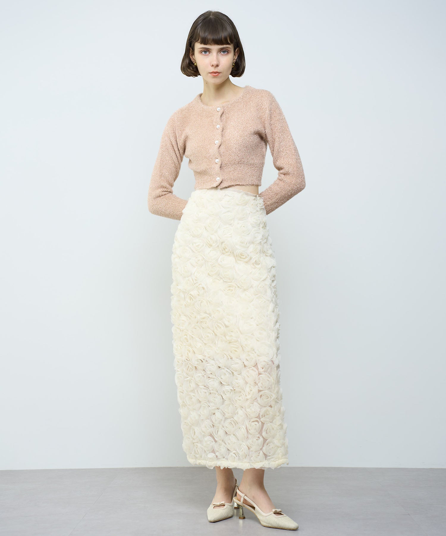 刺繡蕾絲半身裙