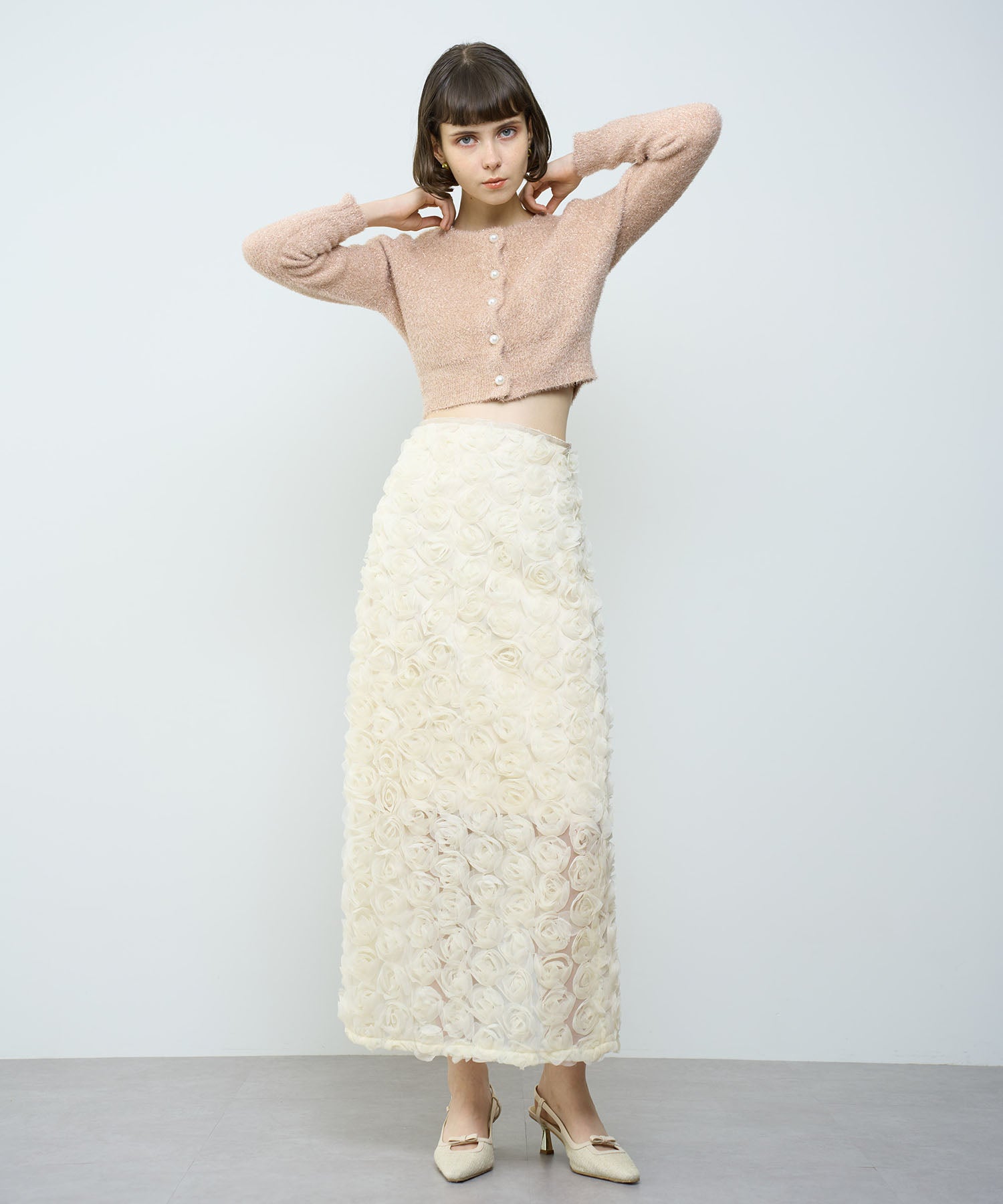 刺繡蕾絲半身裙