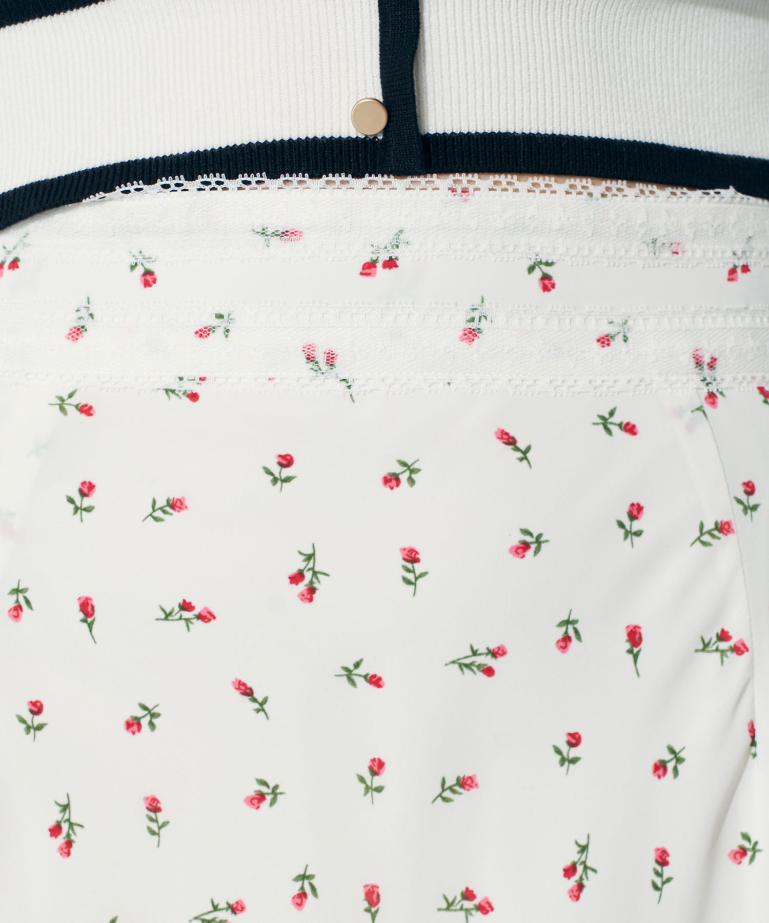 ミニフラワーレーススカート