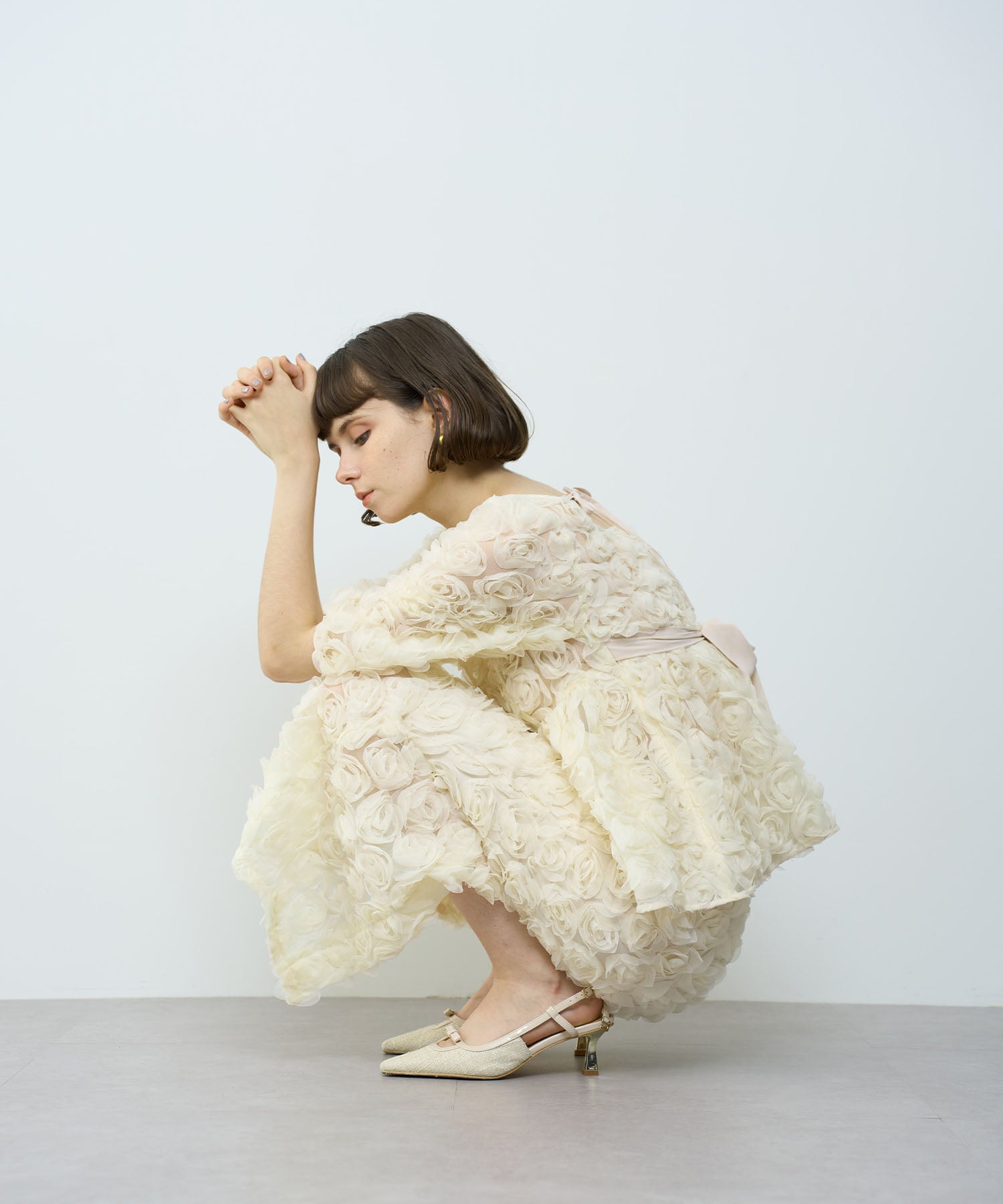 刺繡蕾絲半身裙