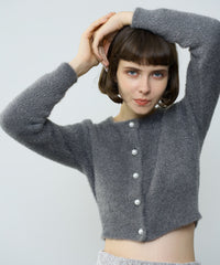 Glittery shaggy cardigan