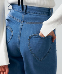 ハートポケットデニムパンツ