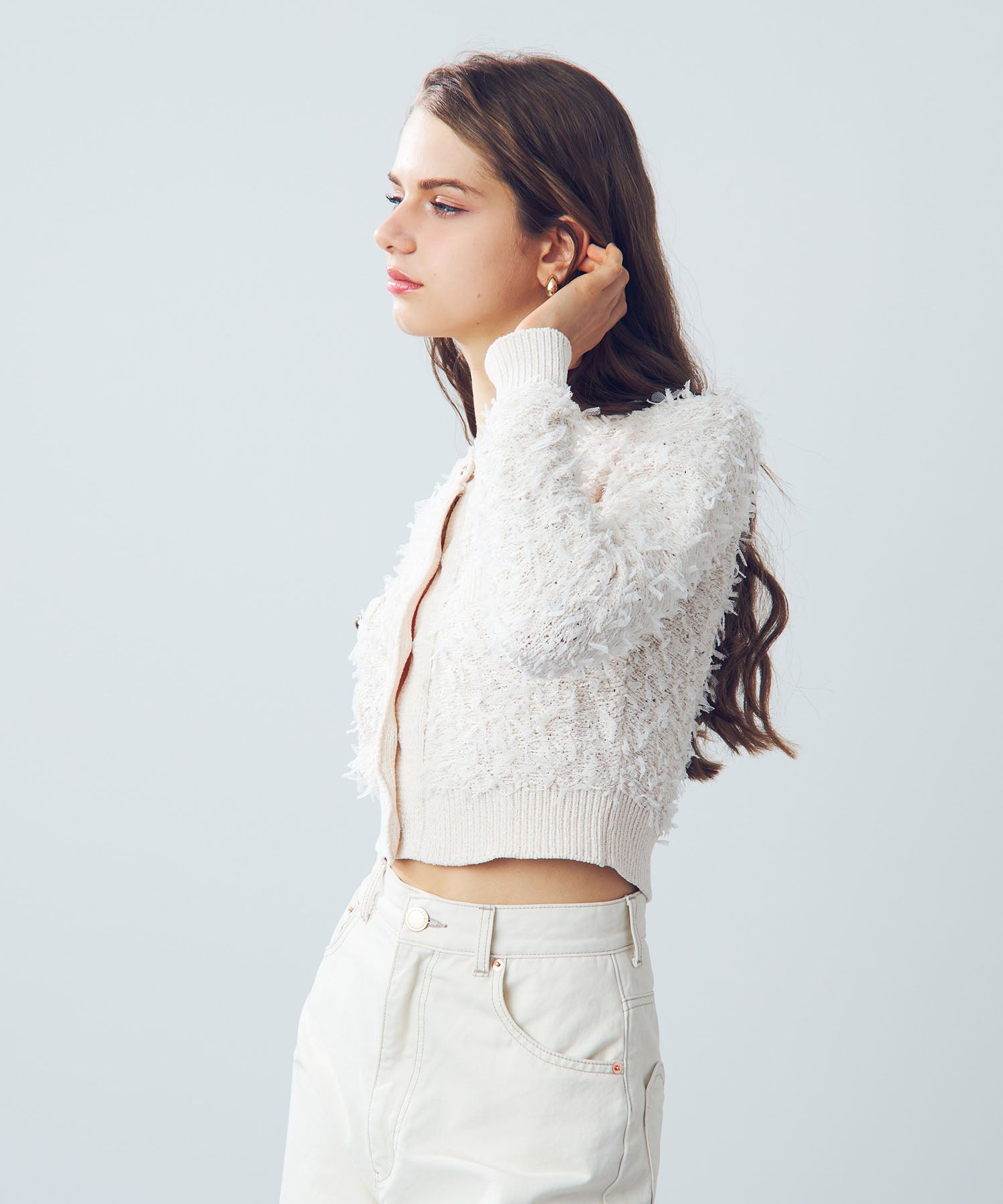 リボンフリンジカーディガン