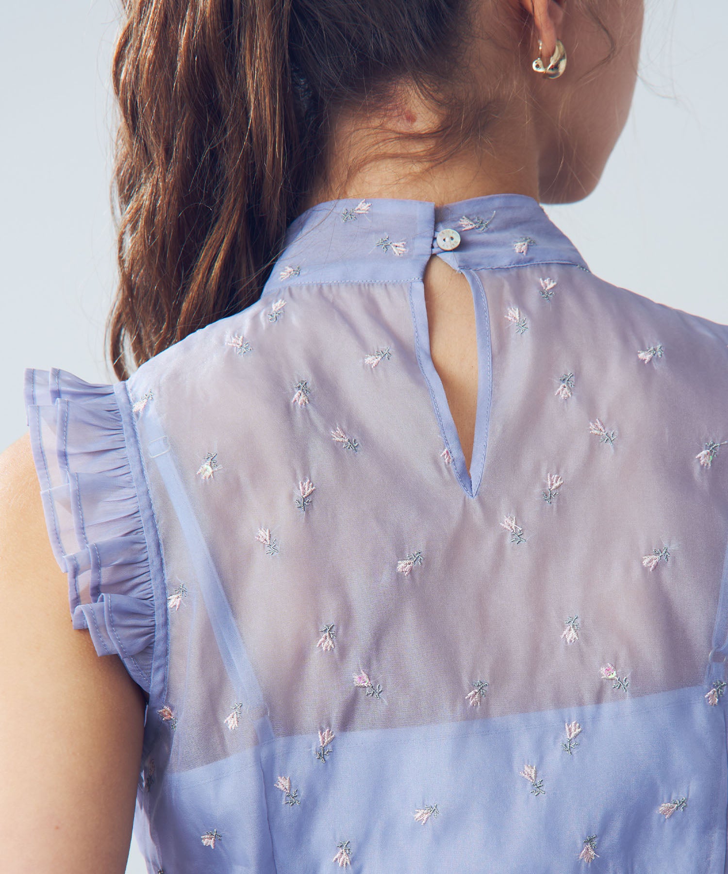 【預訂】迷你亮片花朵襯衫