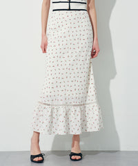 ミニフラワーレーススカート