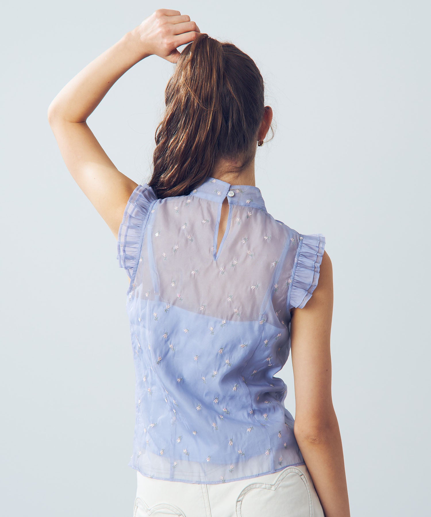 【預訂】迷你亮片花朵襯衫