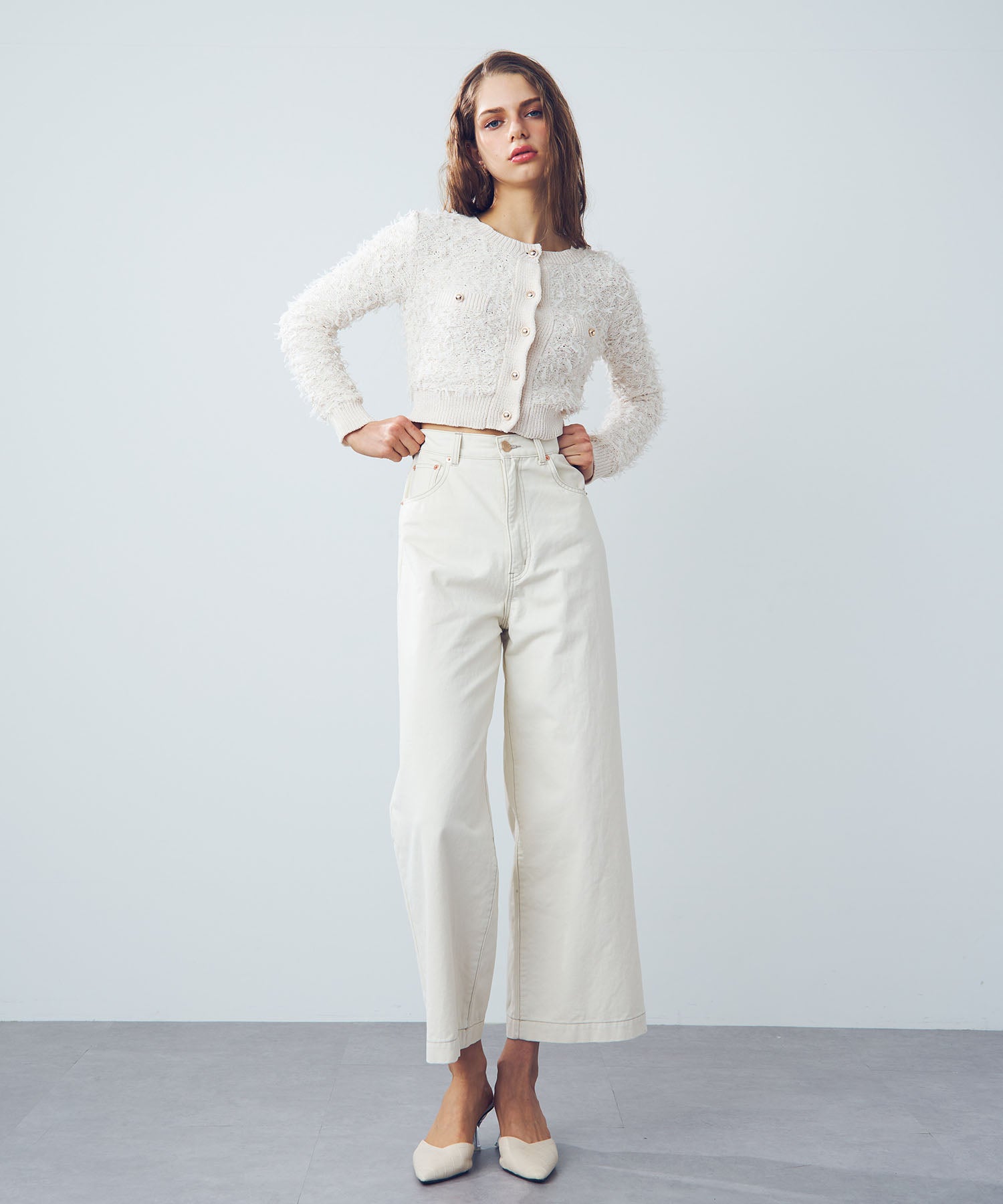 リボンフリンジカーディガン