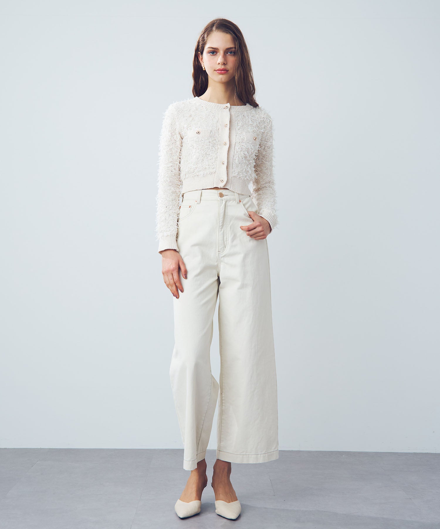 リボンフリンジカーディガン