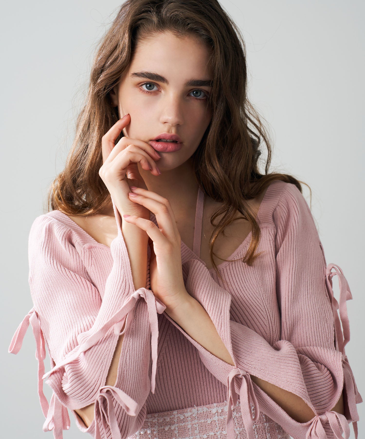 【預訂】心領絲帶針織