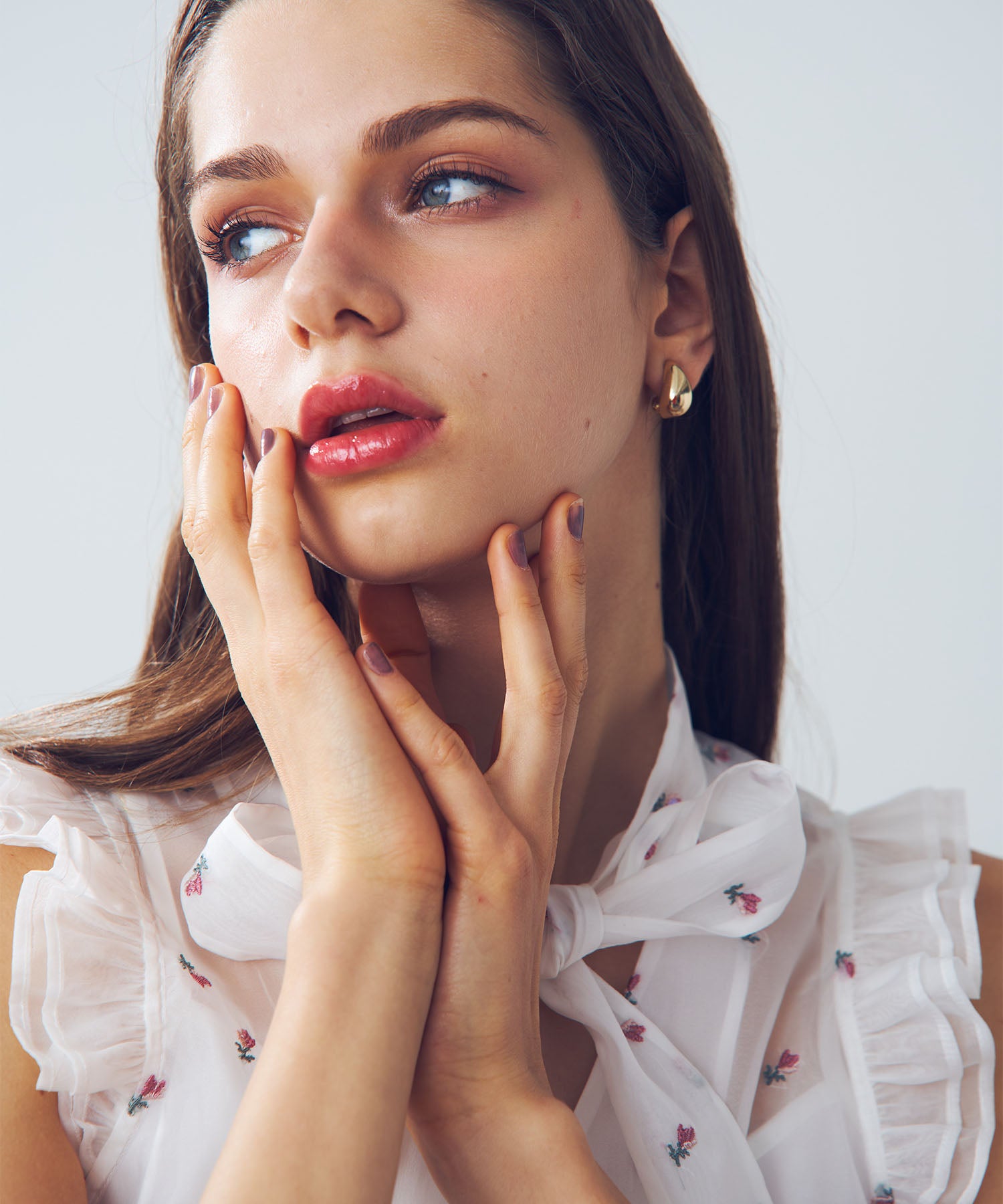 【預訂】迷你亮片花朵襯衫