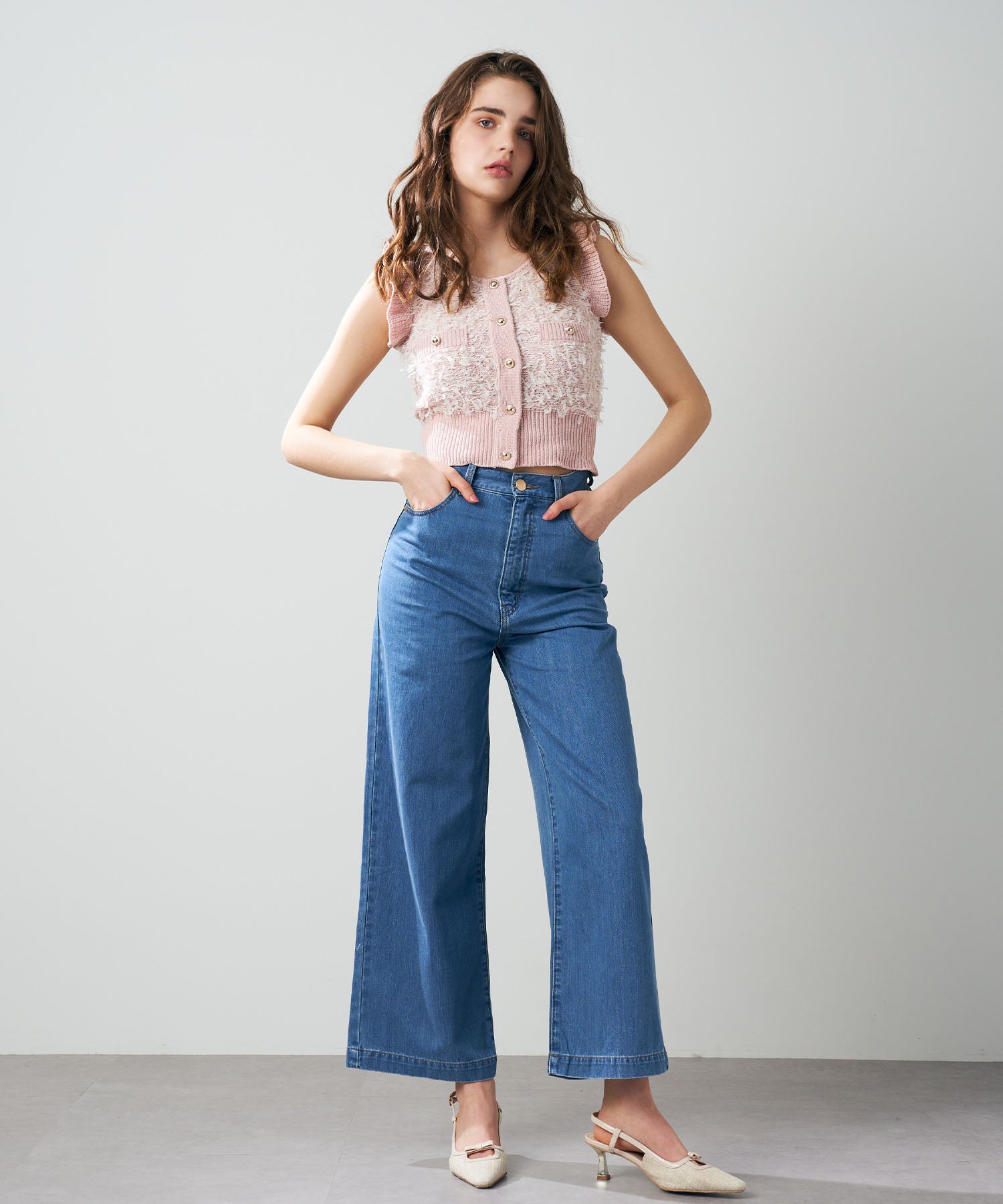 【預訂】絲帶流蘇荷葉邊針織