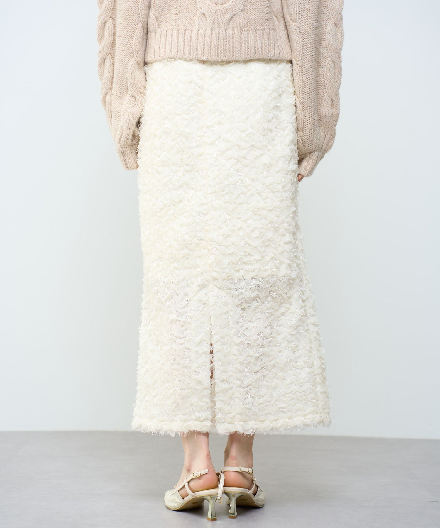 刺繡蕾絲半身裙