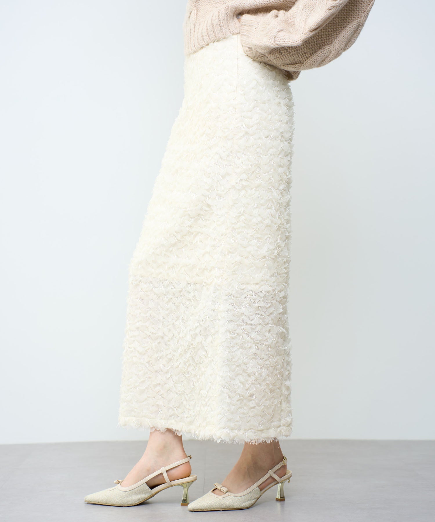 刺繡蕾絲半身裙