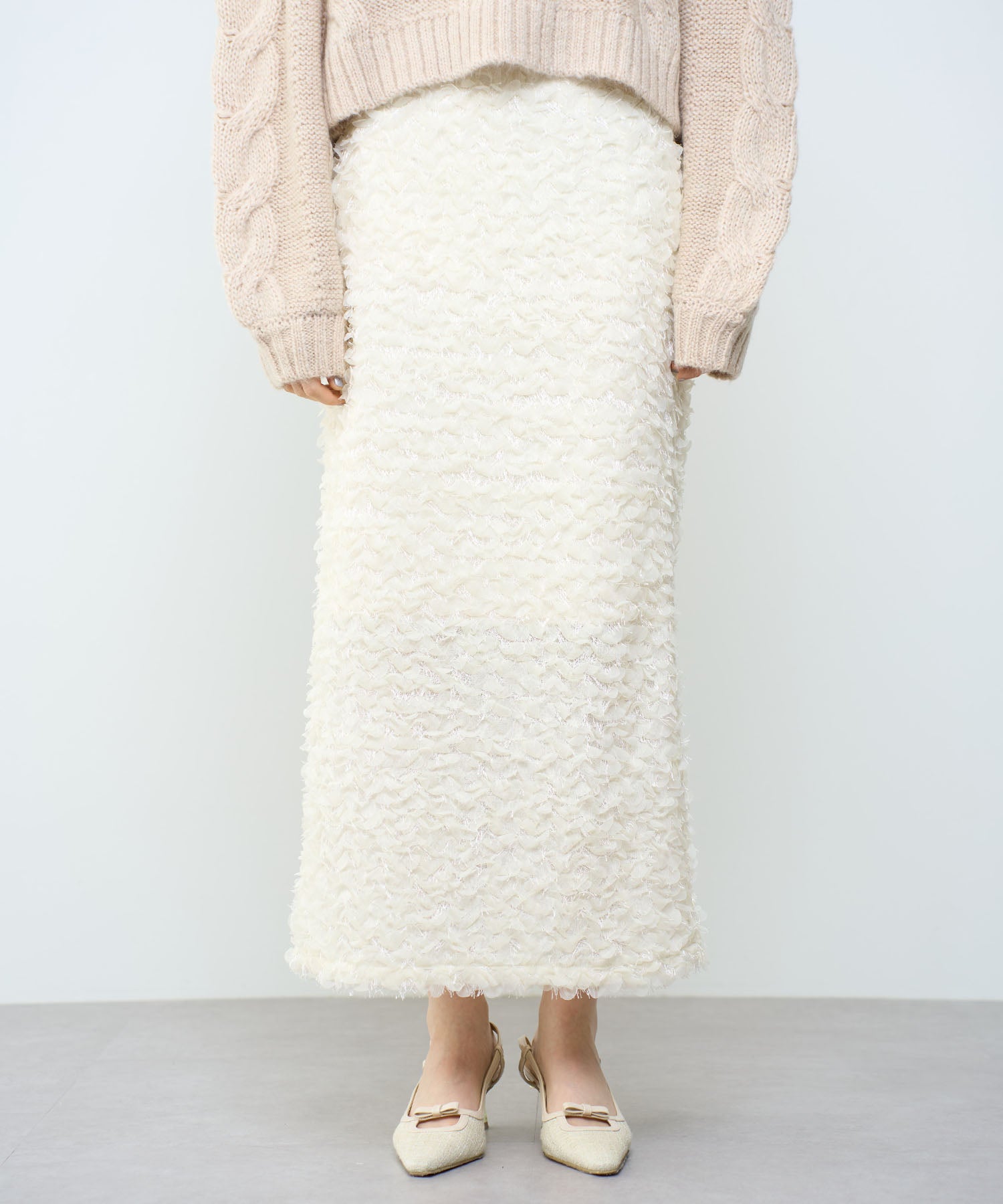 刺繡蕾絲半身裙