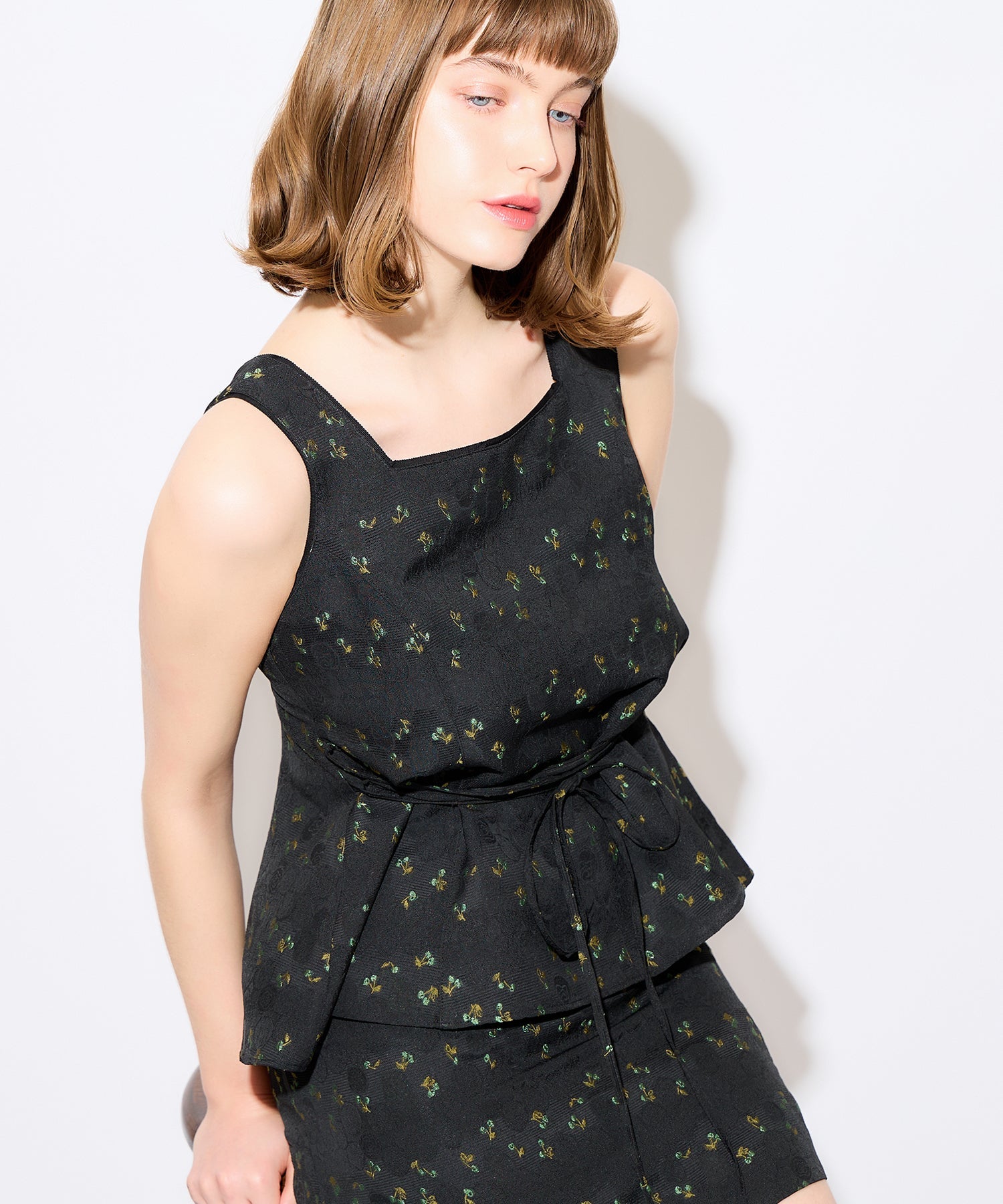 櫻桃 JQ 無袖襯衫