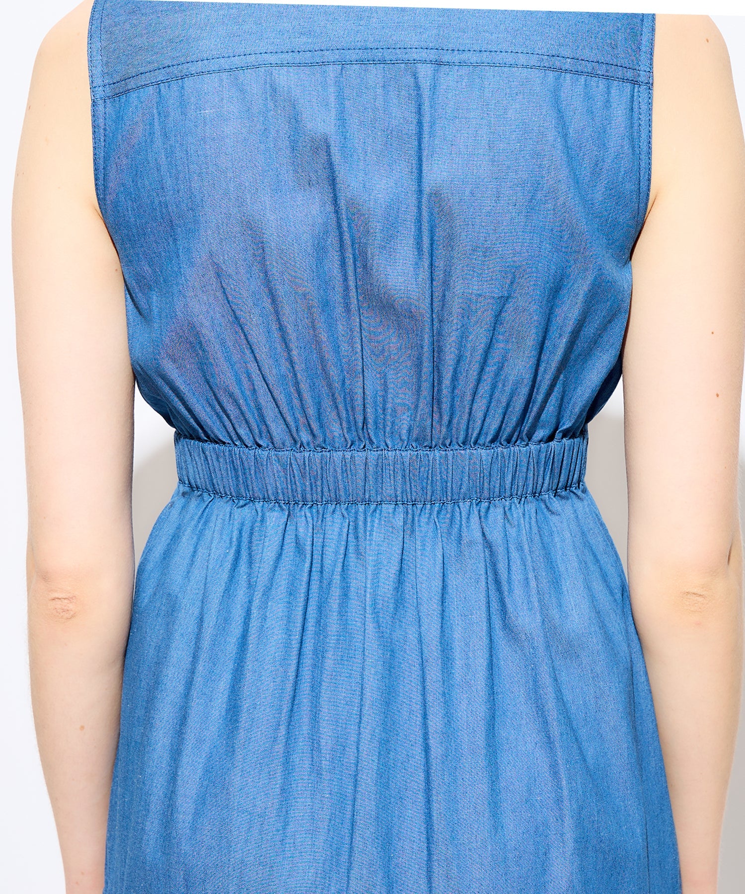 牛仔疊層連身裙