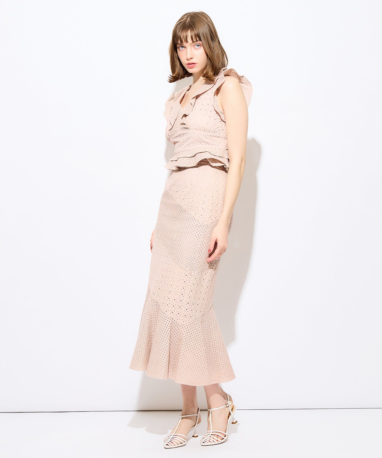 コットンレースマーメイドスカート 