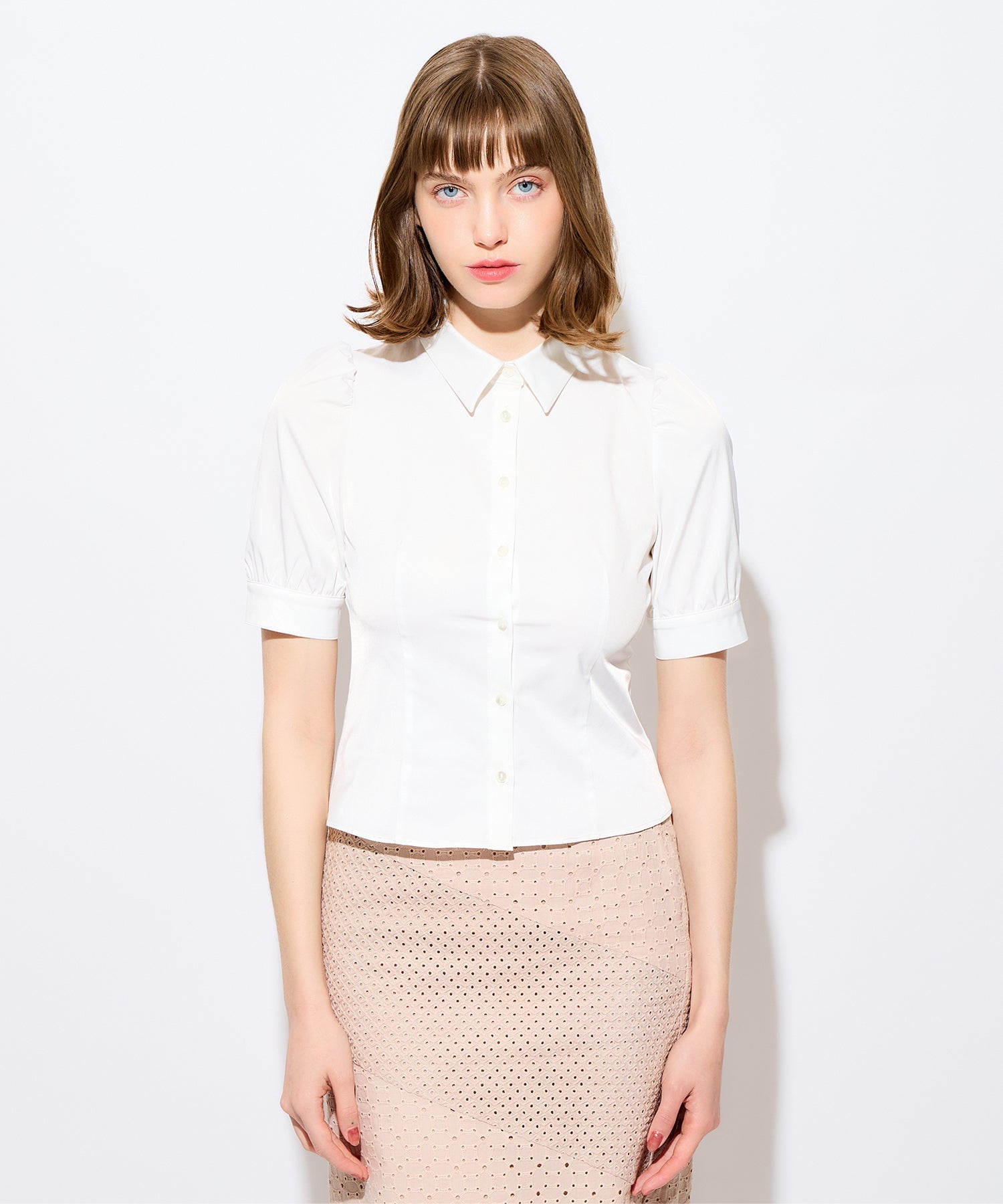 荷葉邊緊身胸衣套裝女衫