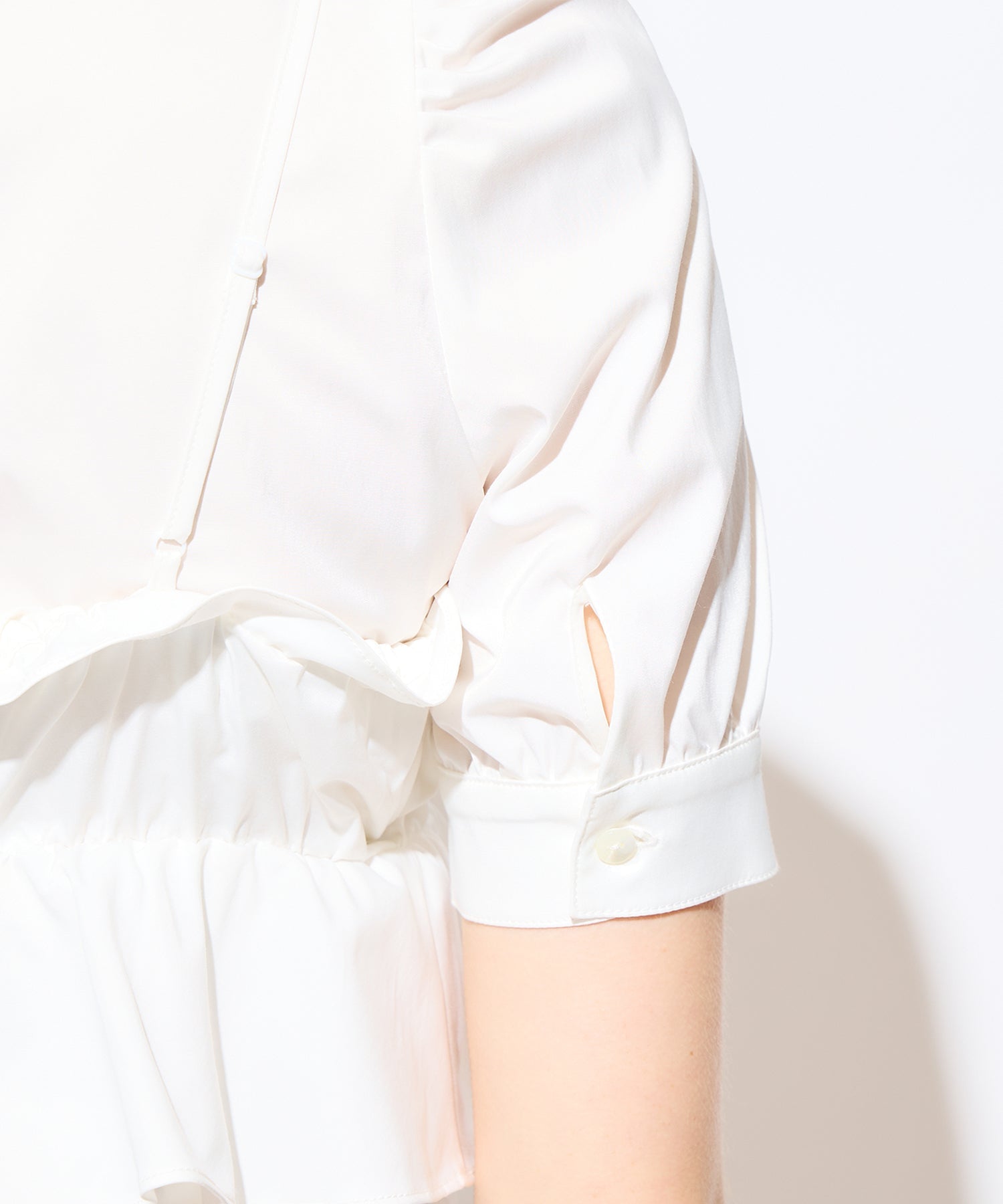 荷葉邊緊身胸衣套裝女衫