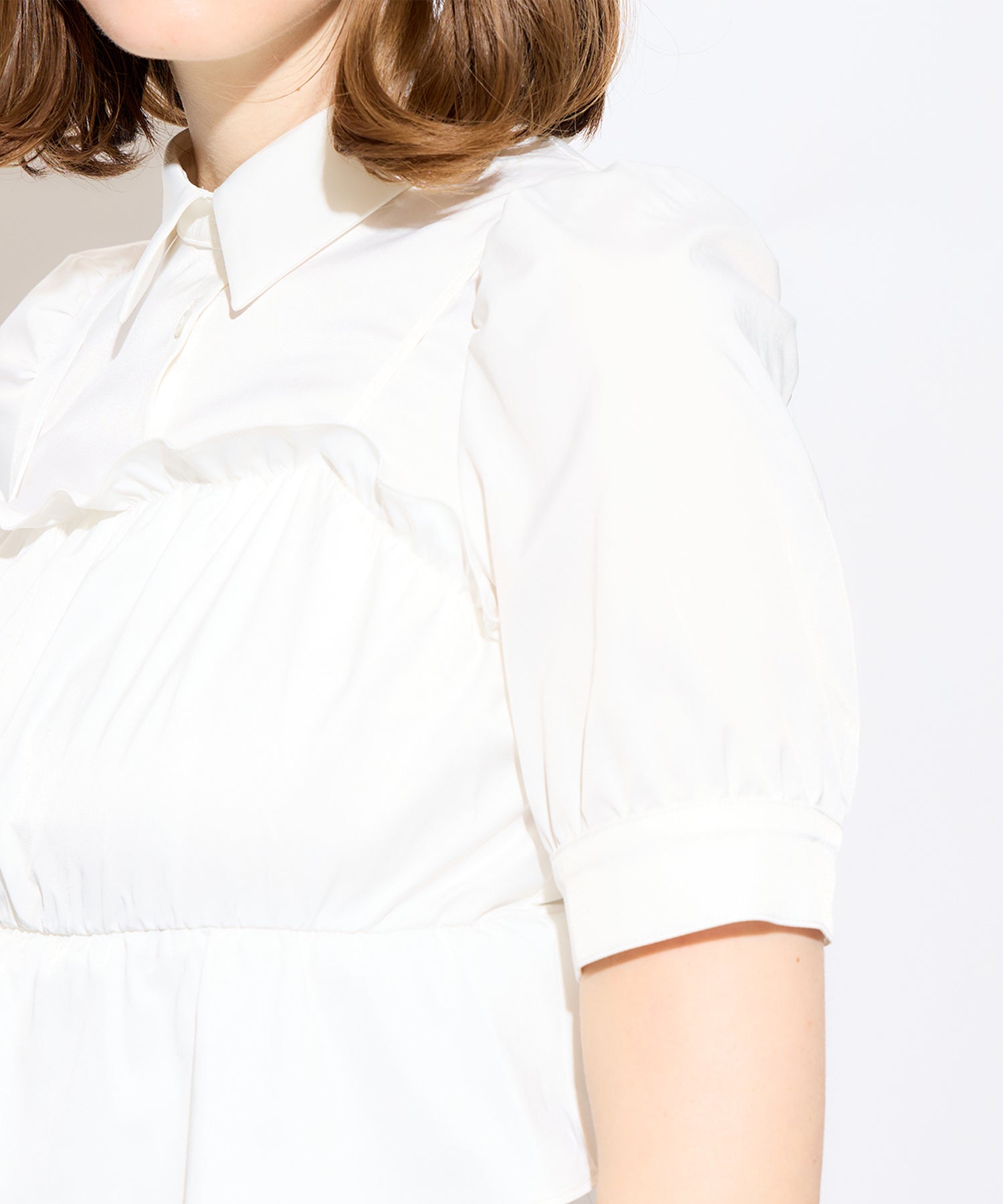 荷葉邊緊身胸衣套裝女衫