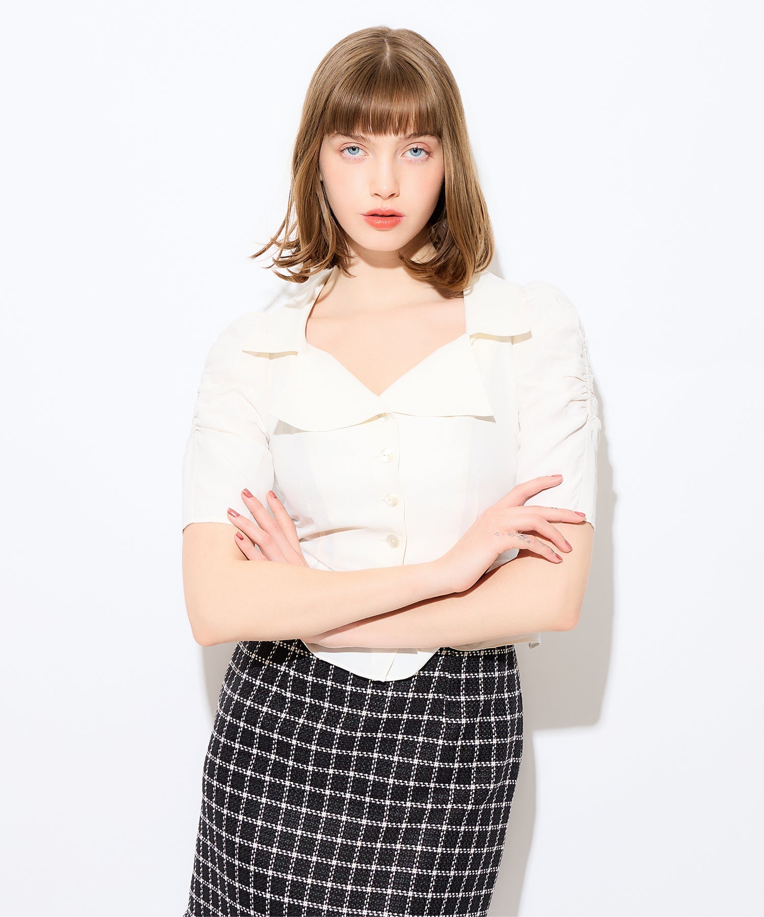 緊身胸衣女士襯衫